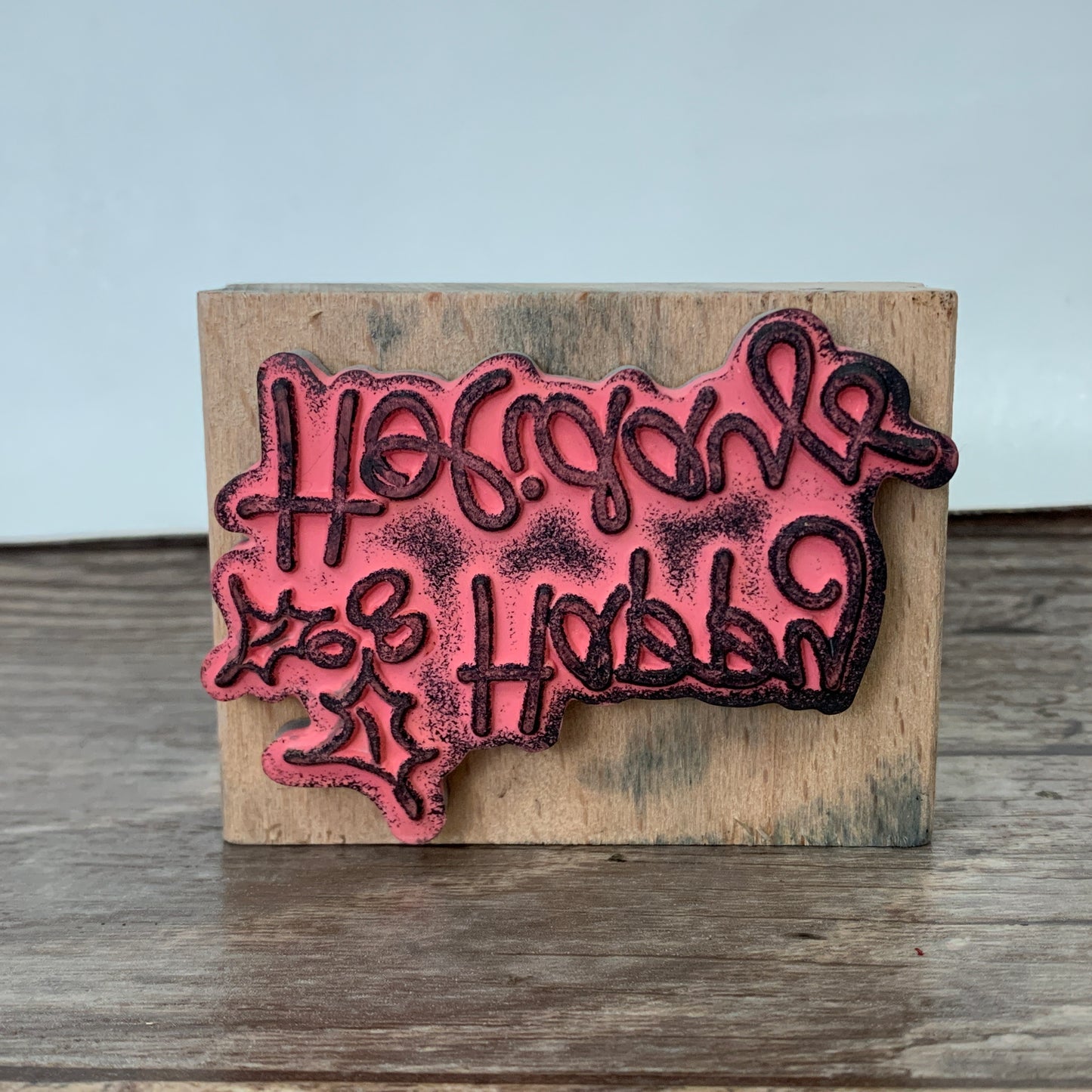 Happy Holidays Wood Mounted Rubber Stamp Alison Wong for Studio G