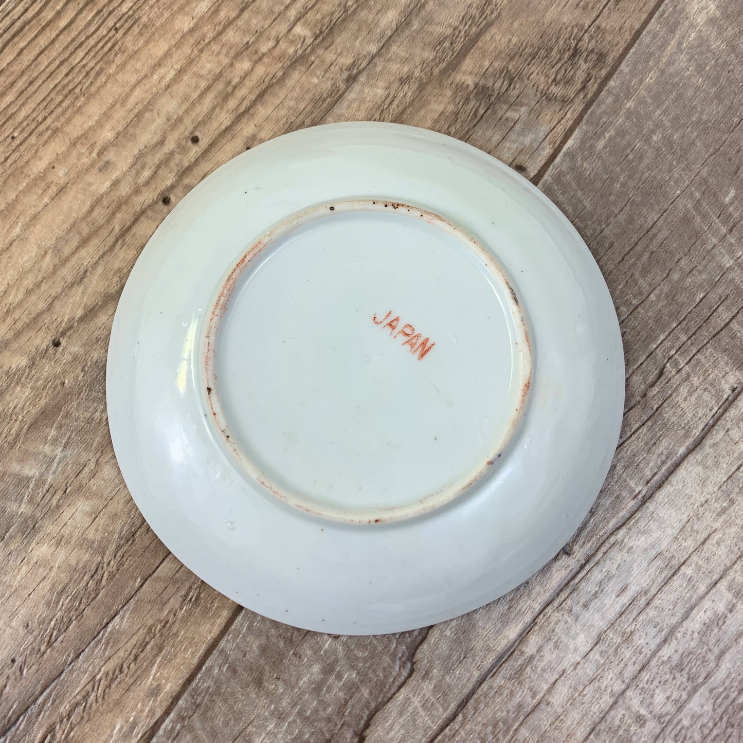 Moriage Teacup and Saucer Japanese Landscape Scene