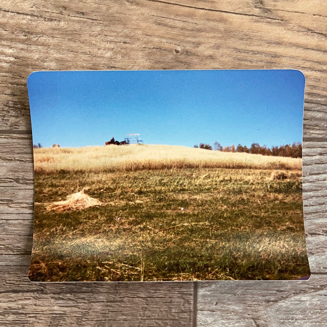 Hay Harvest Vintage Photograph of Farmer at Work Vintage Farm Photo Scrap Book Supply Vintage Ephemera