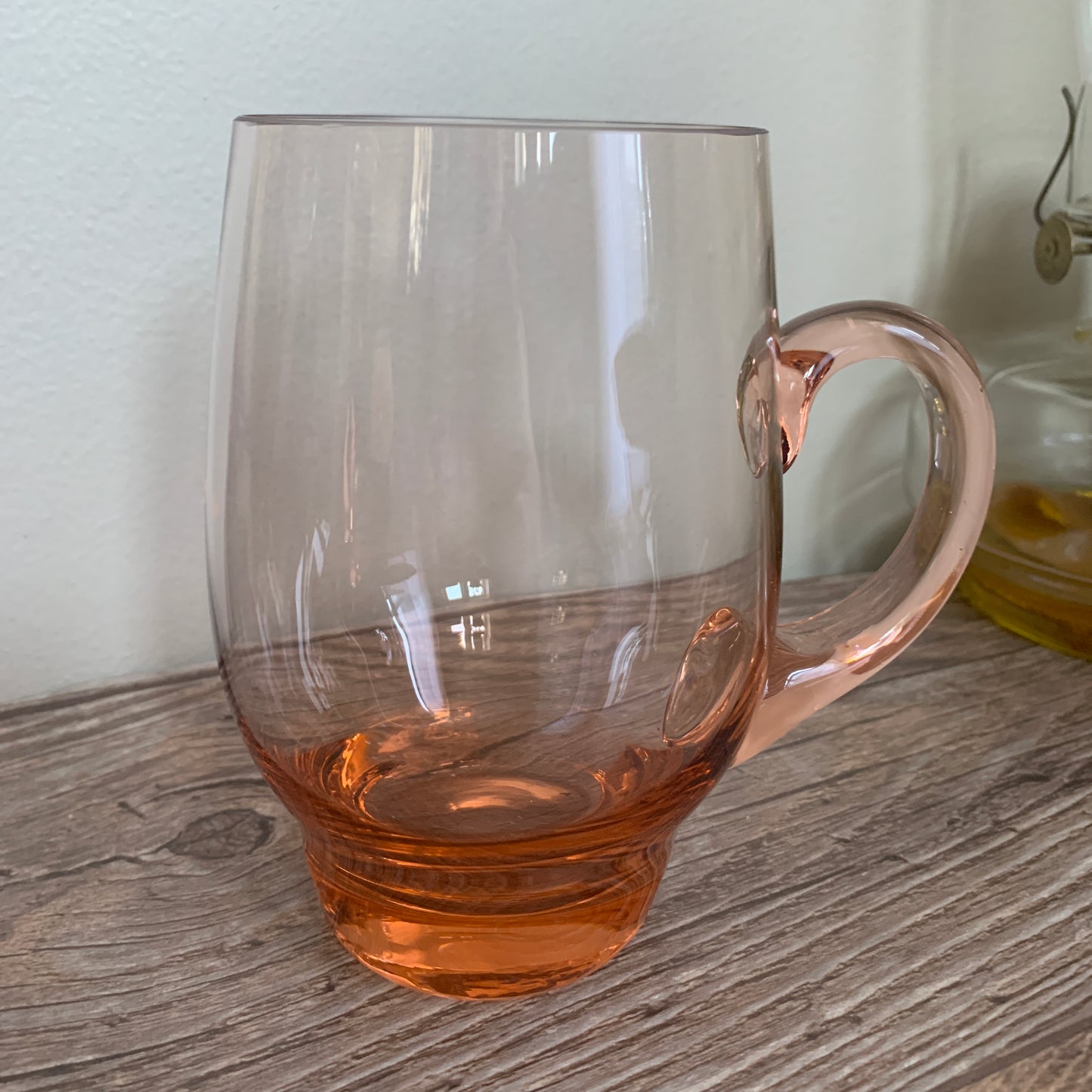 Set of 4 Colourful Blown Glass Mugs MCM Blown Glass Mugs Vintage Barware