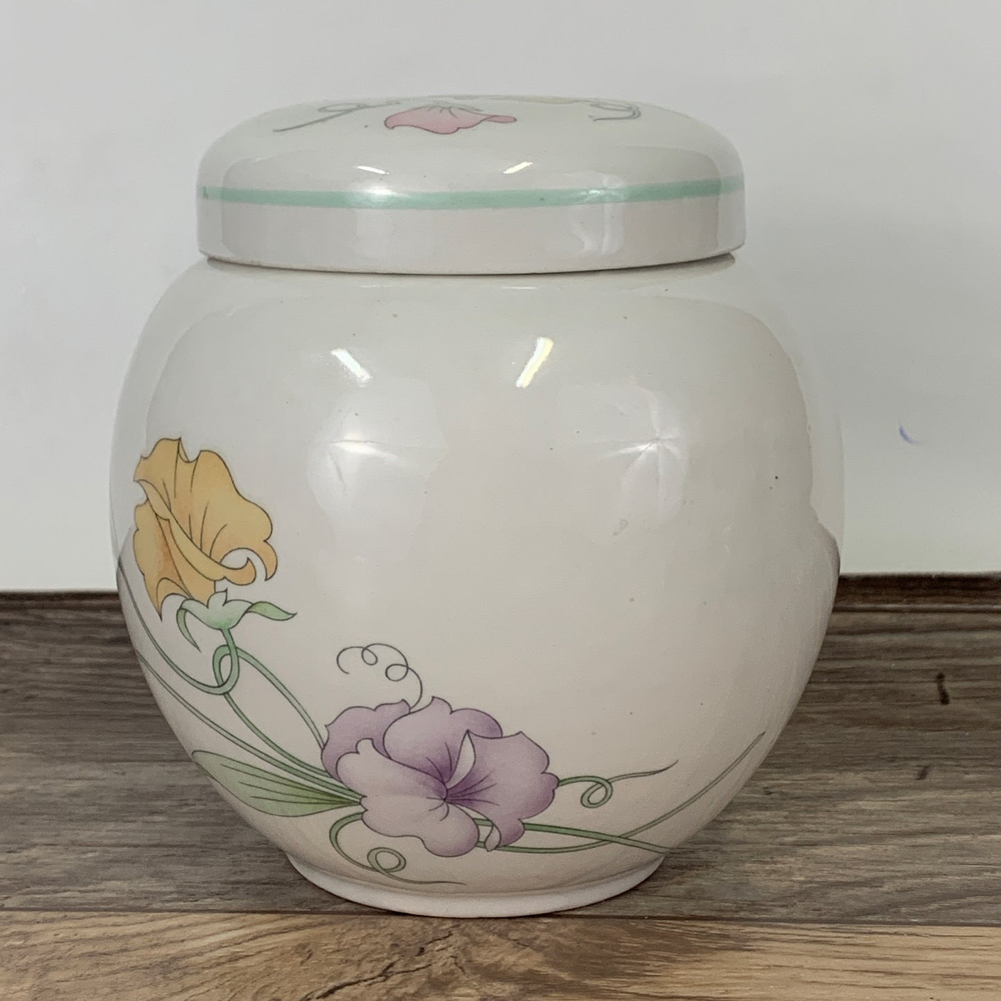 Vintage Sadler Sweet Pea Ginger Jar, Tea Caddy, Vintage Kitchen Storage