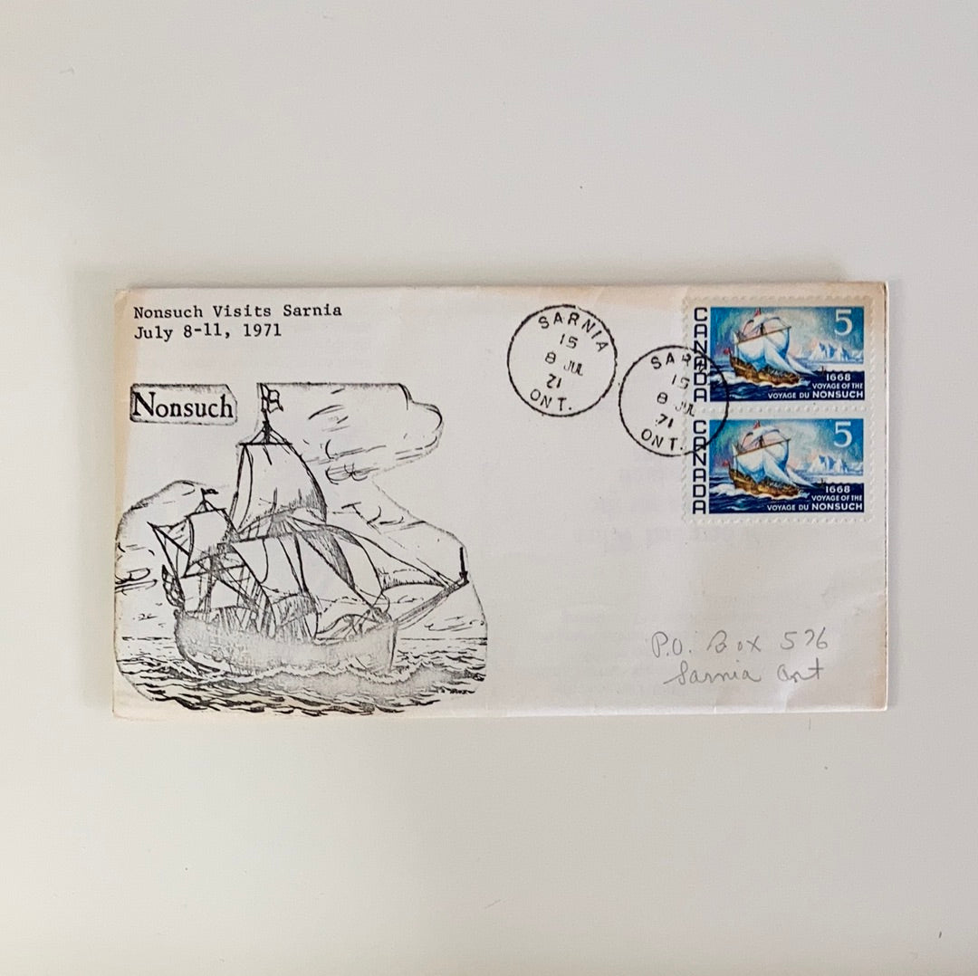 Vintage Canada Postage Stamp First Day Cover FDC Envelope Voyage of the Nonsuch