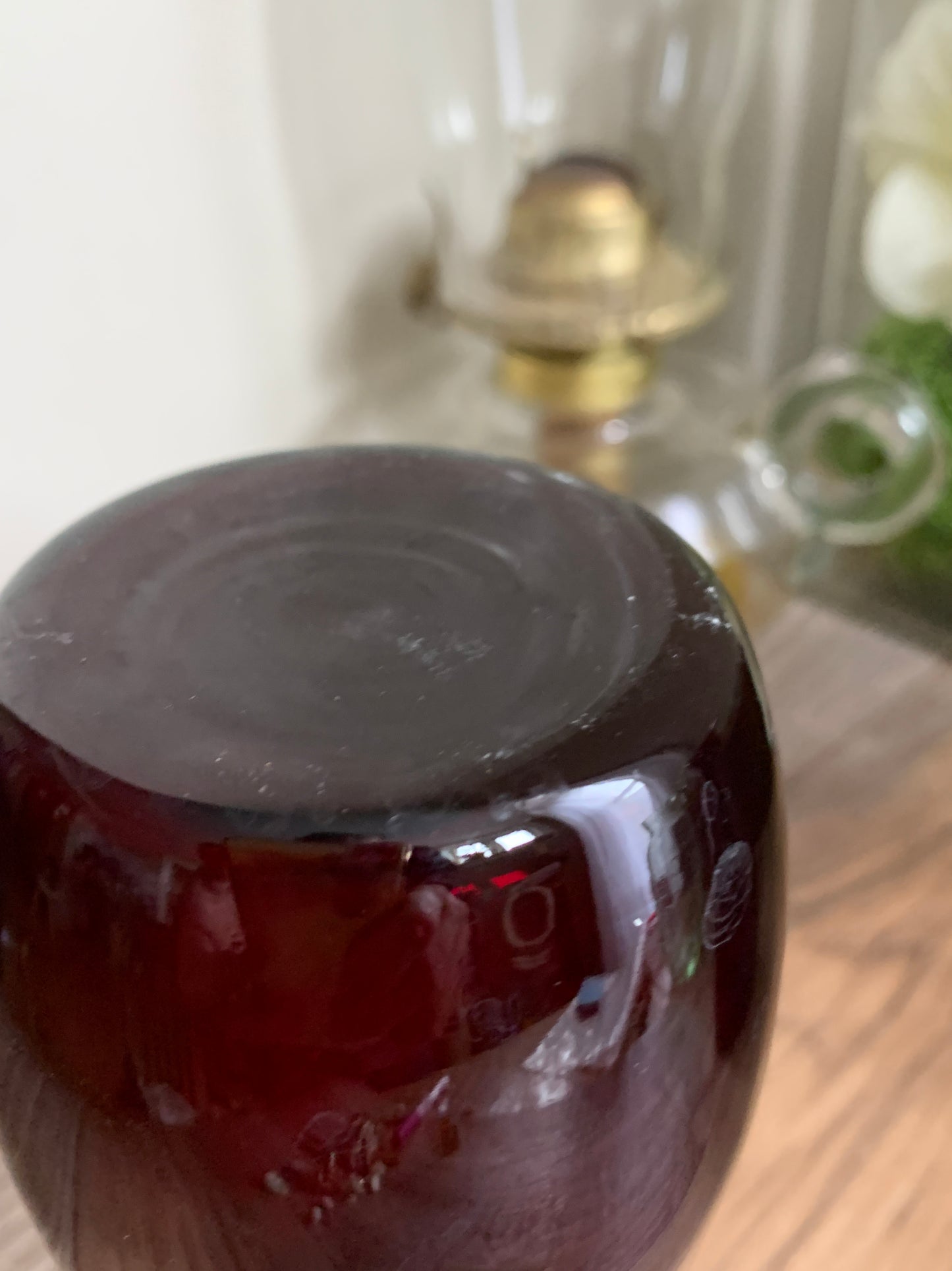 Ruby Red Vintage Glass Bud Vase Pair Red Glass Vintage Home Decor