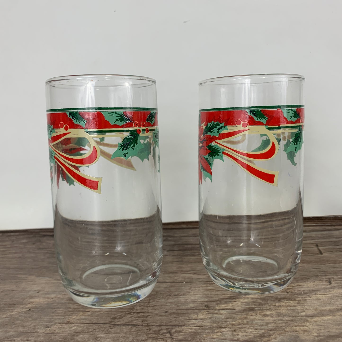 Set of 4 Christmas Tall Drinking Glasses