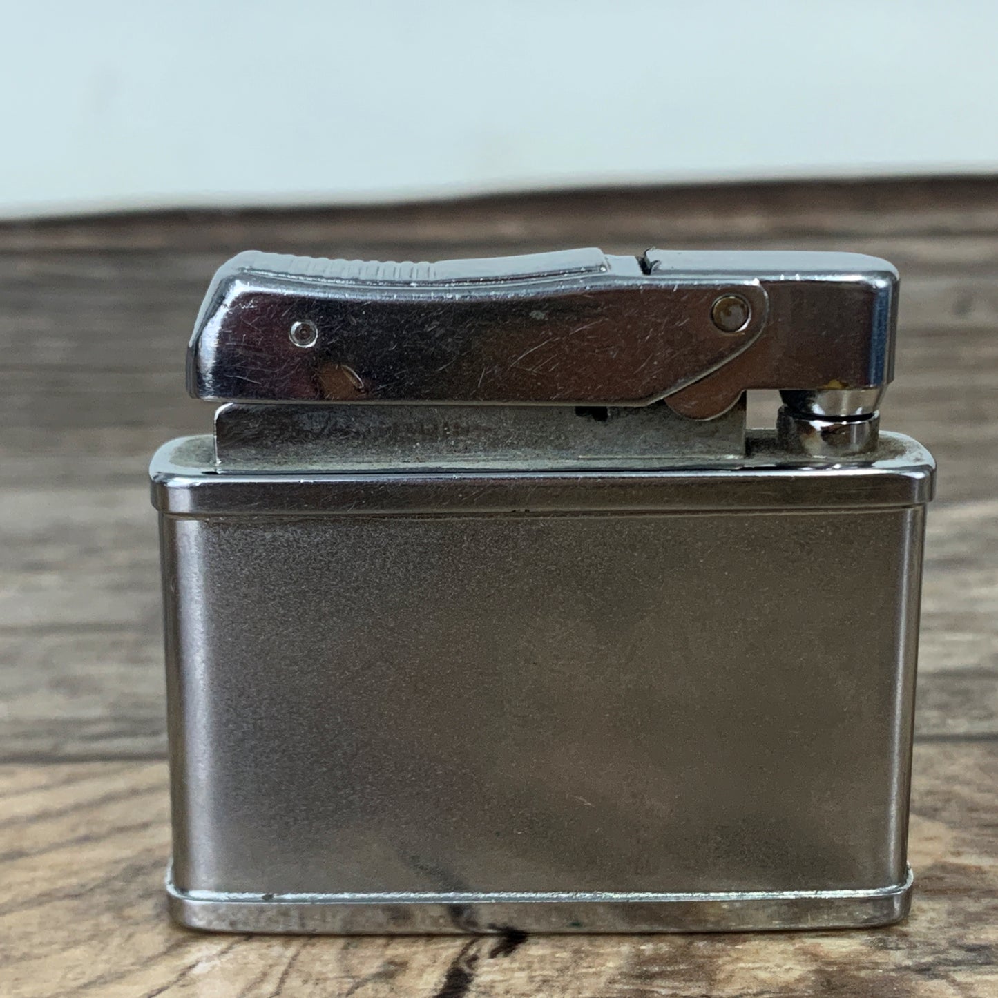 Vintage Metal Lighter with Etched Airplane Design Penguin Volks no 64610