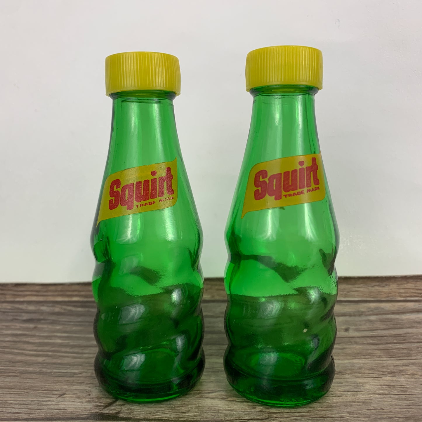 Squirt Pop Bottle Salt and Pepper Shakers, Vintage Green Pop Bottle Salt & Pepper Shakers