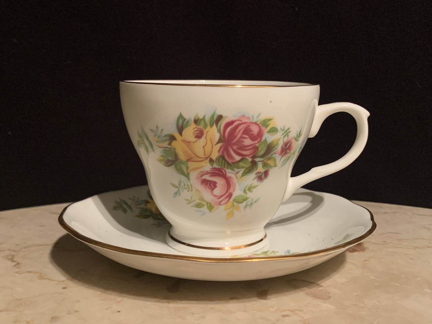 Vintage Teacup Made in India Vintage Tea Cup with Floral Pattern