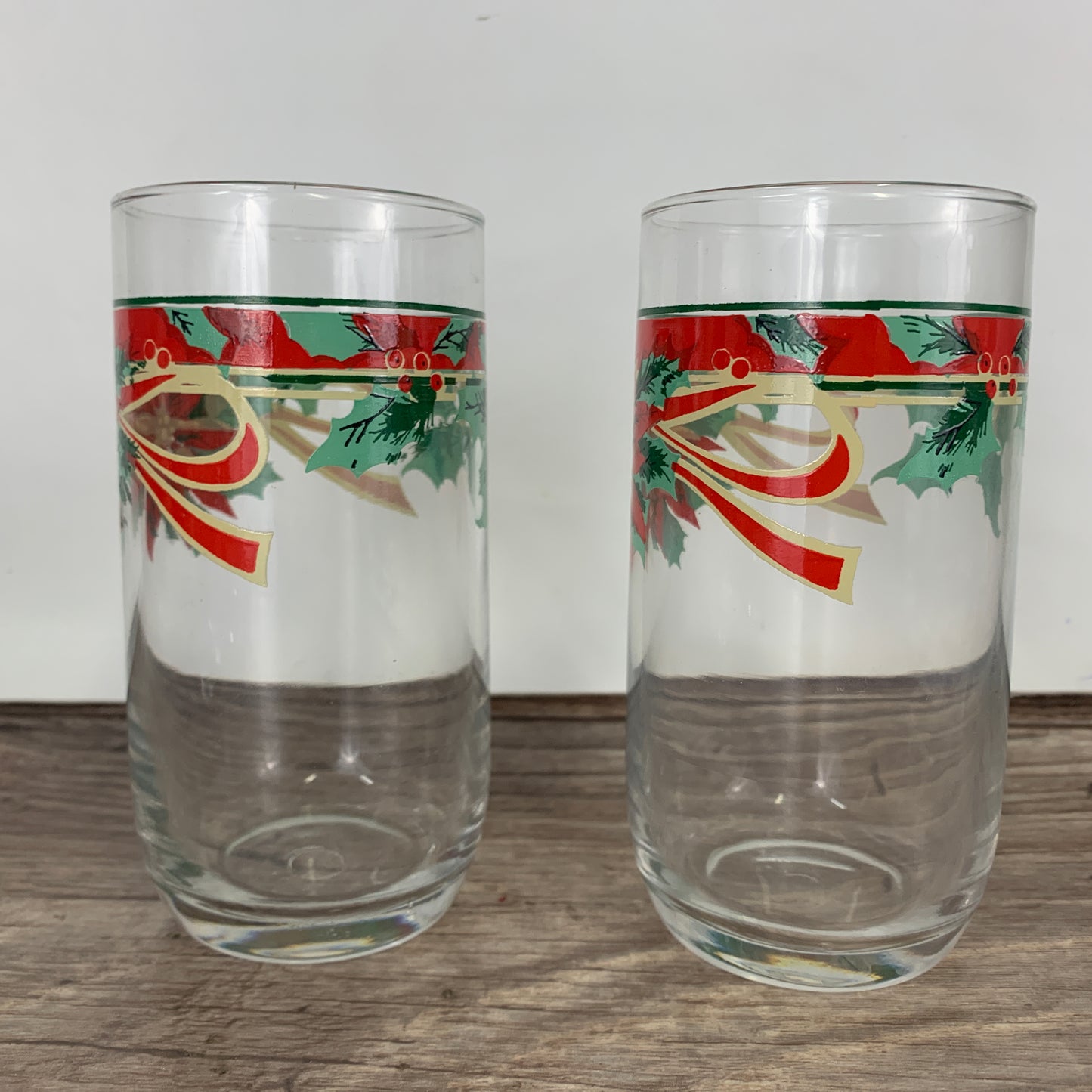 Set of 4 Christmas Tall Drinking Glasses