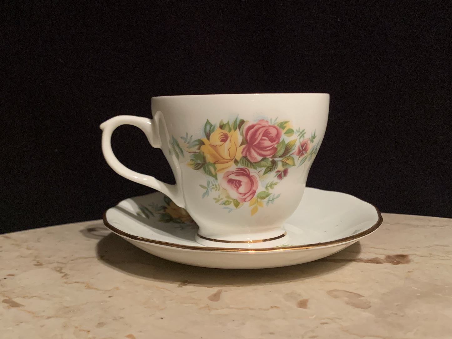 Vintage Teacup Made in India Vintage Tea Cup with Floral Pattern