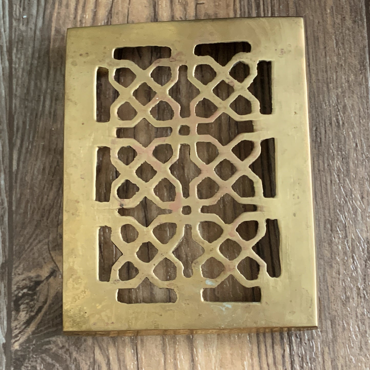Vintage Brass Trivet with Cut Work Design, Brass Hot Plate