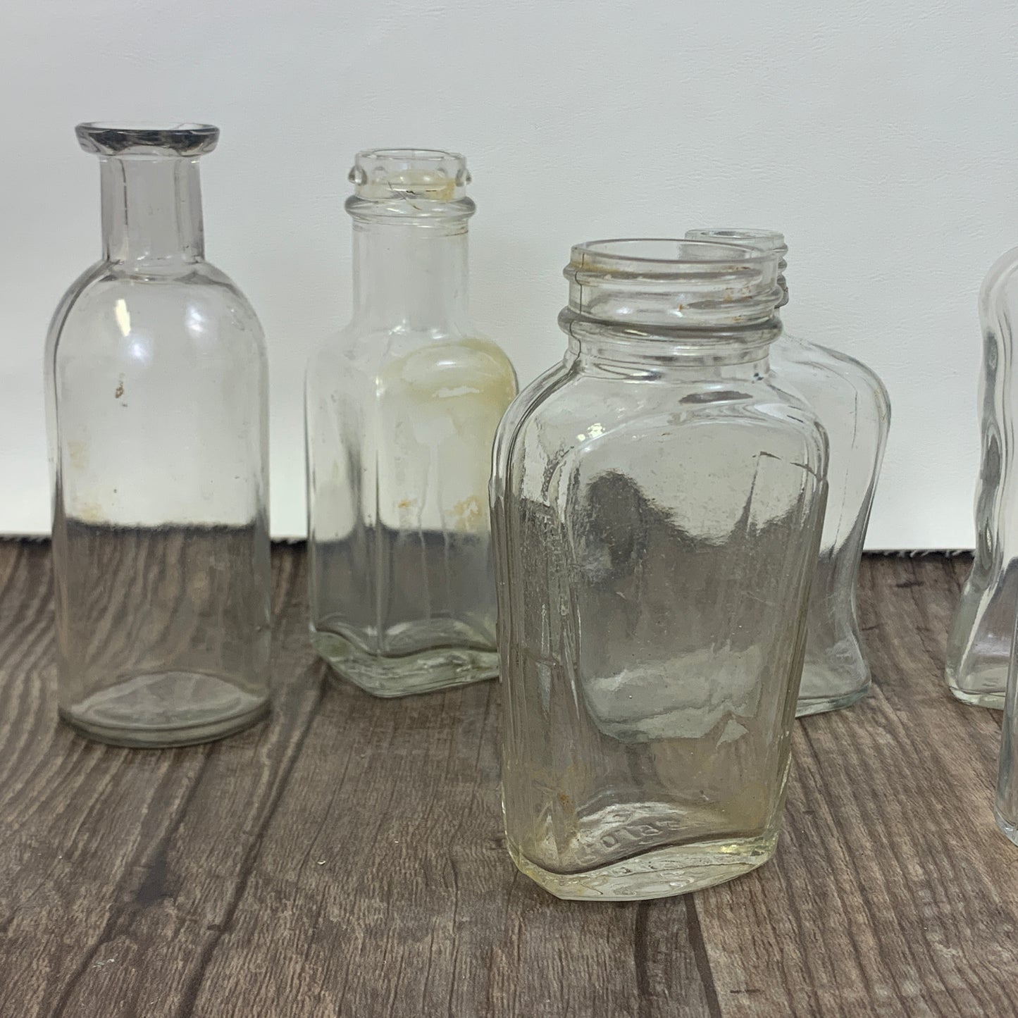 Vintage Bottles Instant Collection Set of 9 Vintage Farmhouse Collectible Bottles Apothecary Bottles