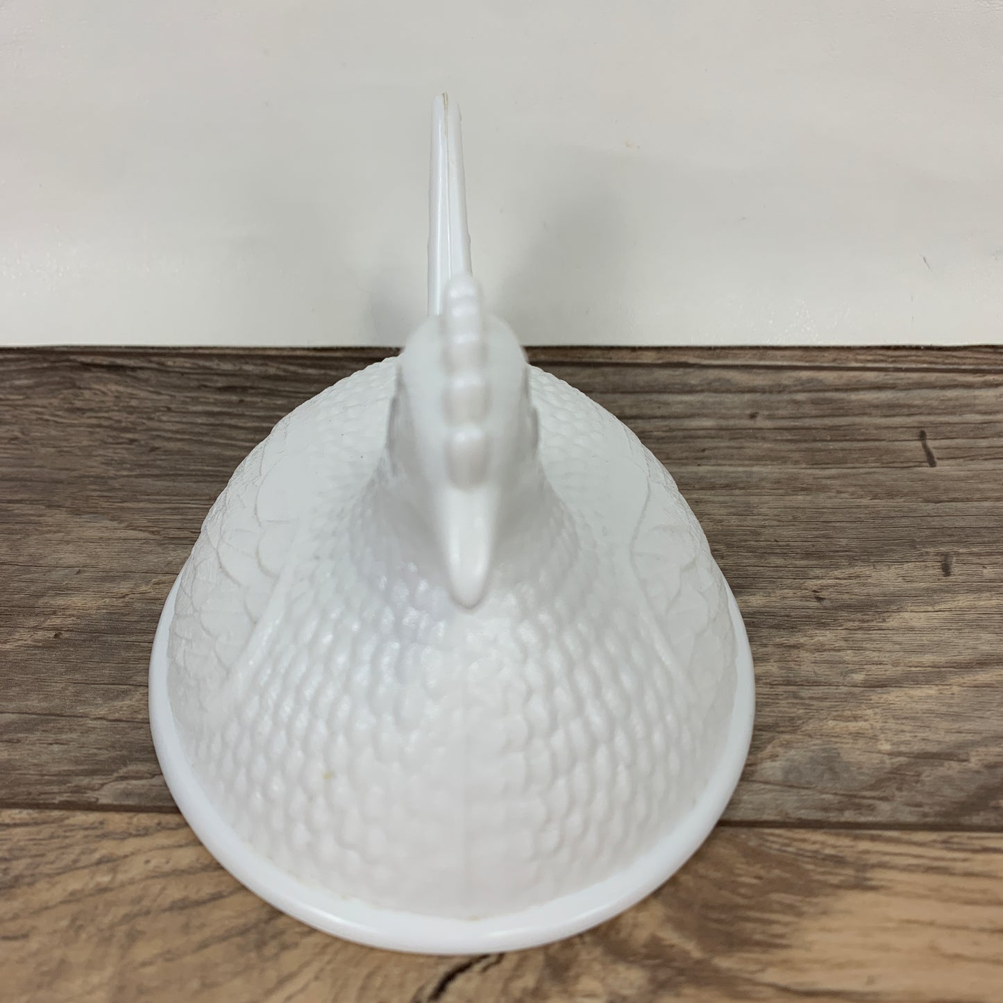 Milk Glass Hen No Nest - Small Chip - Replacement Lid for Hen on Nest Lidded Dish