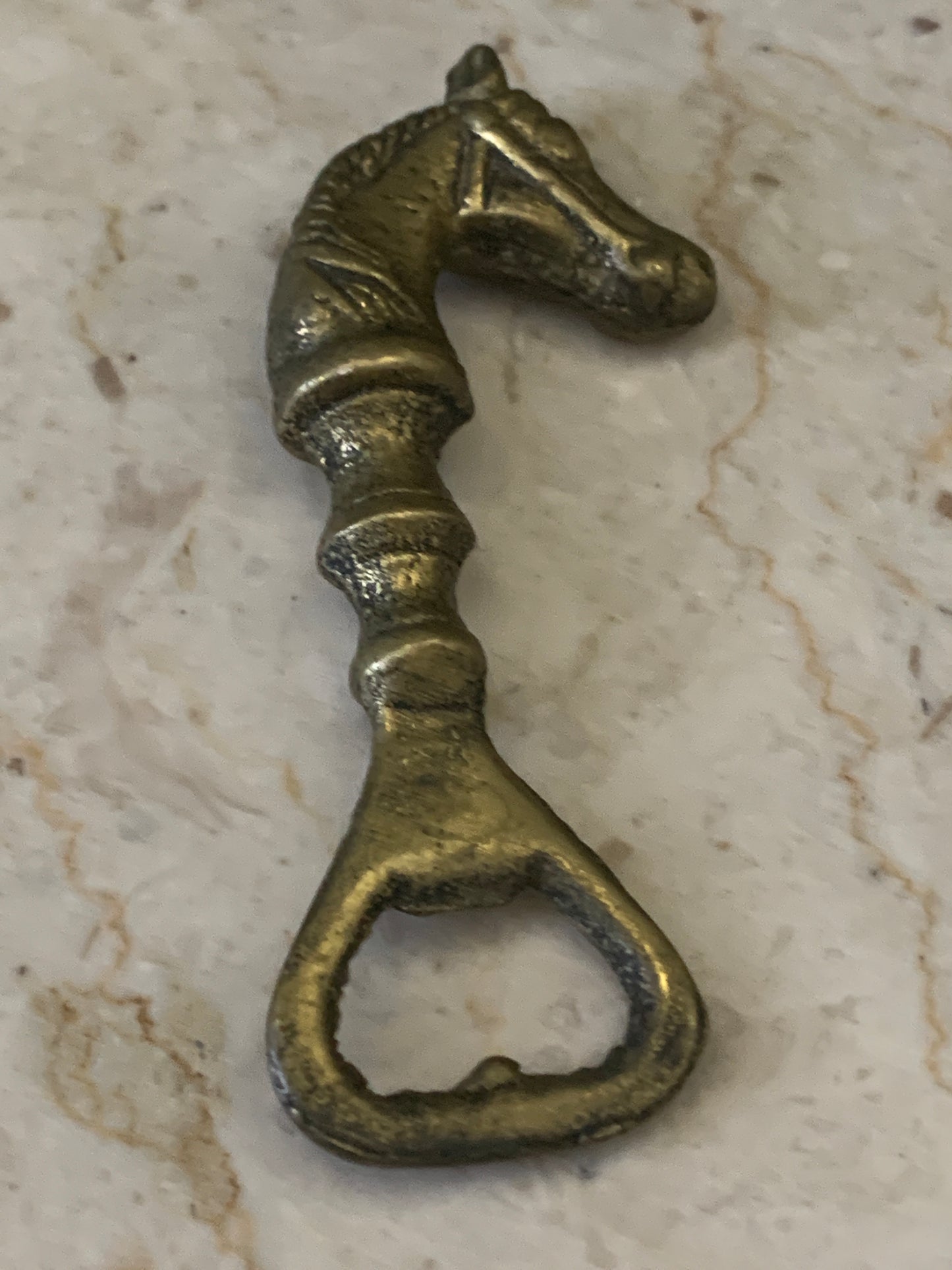 Vintage Brass Bottle Opener with Horse Head, Equestrian Gift Horse Head Opener,