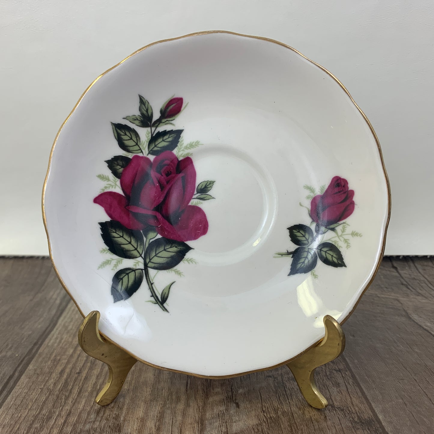 Vintage Teacup with Red Roses, Colclough English China Tea Cup