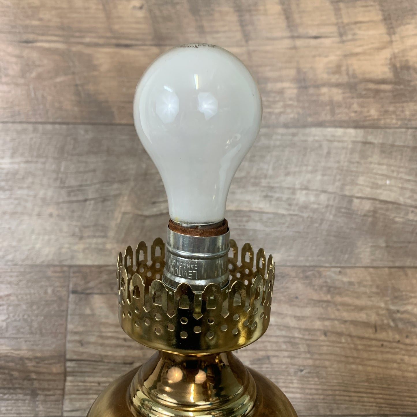 Vintage Brass Lamp, Electric Oil Lamp Style, Vintage Table Lamp