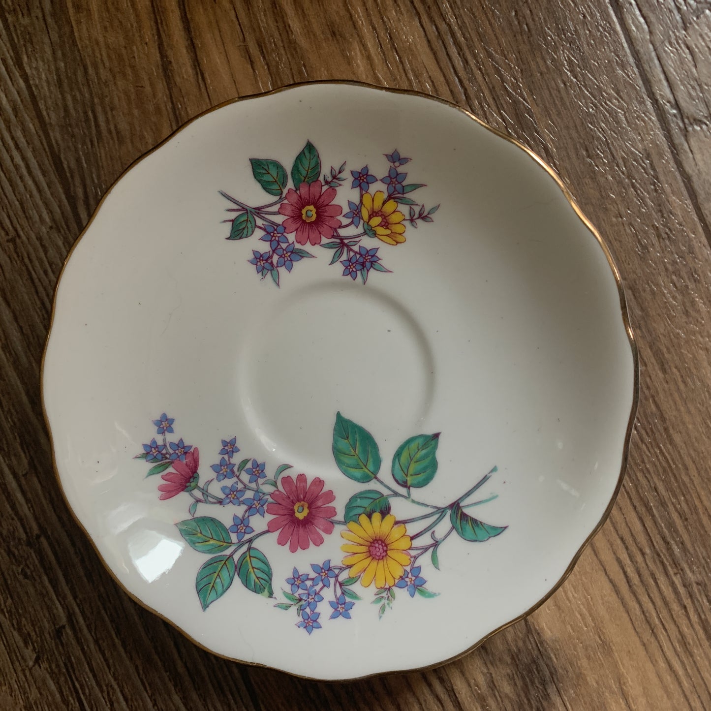Mismatch Teacup Colourful Floral Tea Cup Pink and Yellow Spring Flowers