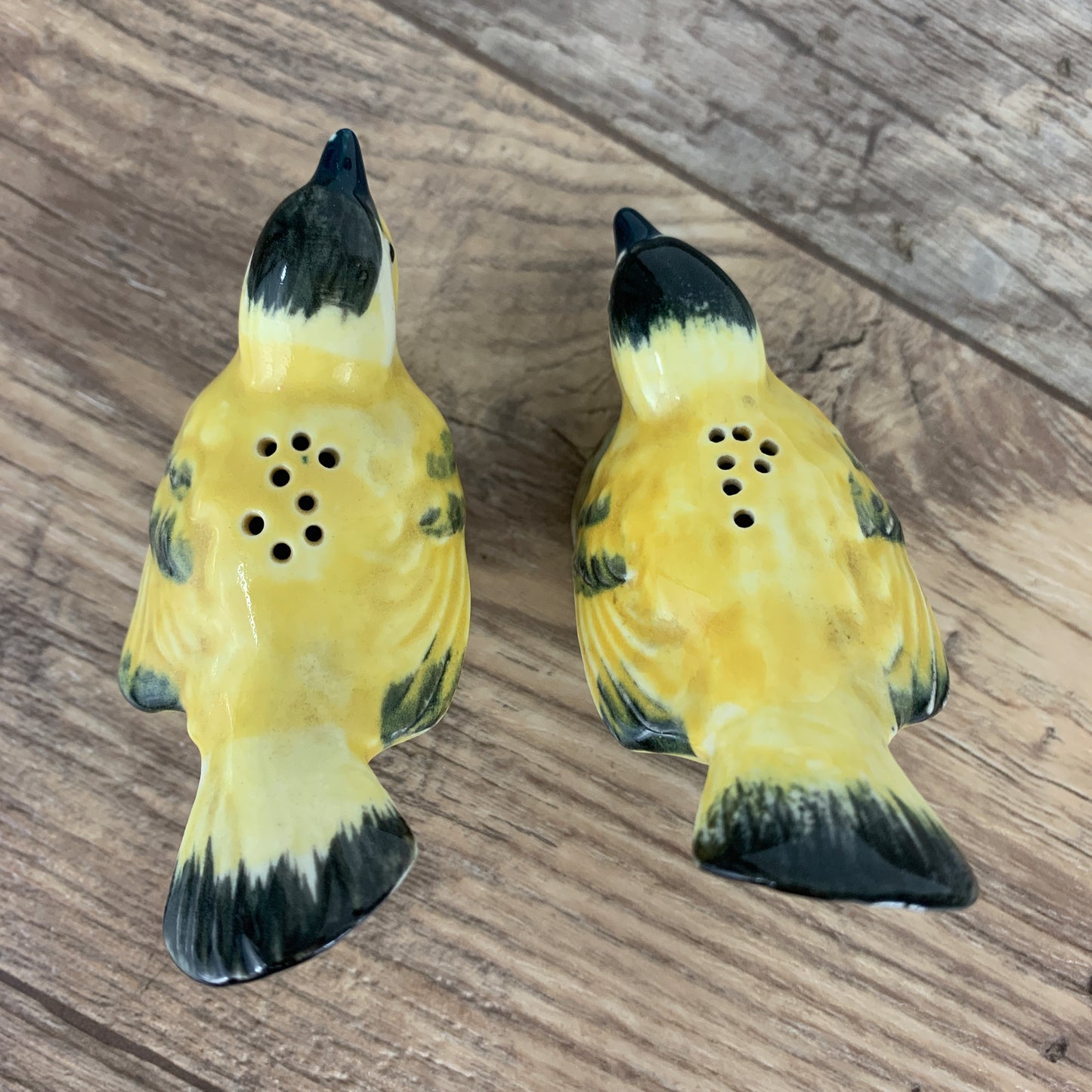 Yellow Bird Ceramic Salt and Pepper Shakers,