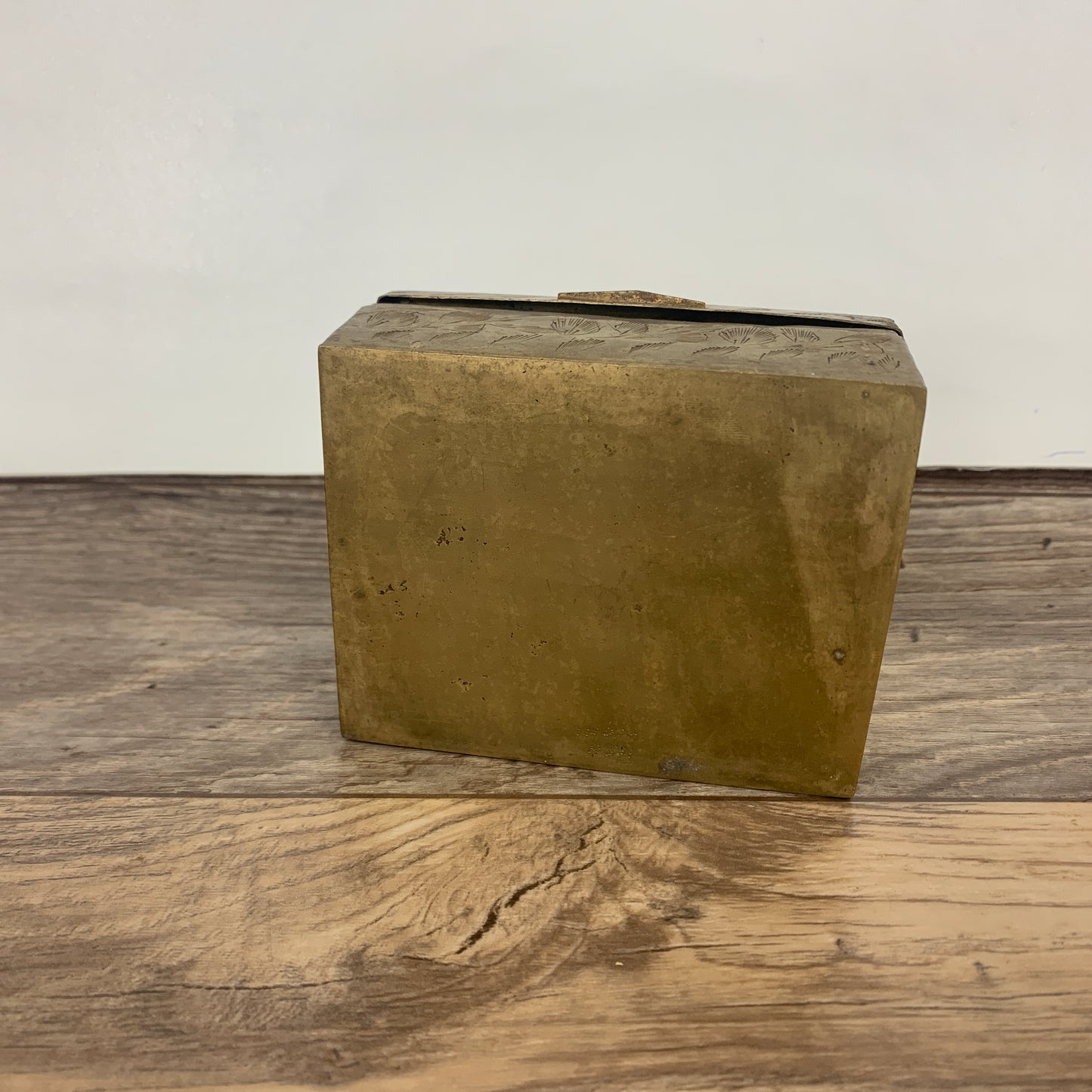 Small Engraved Brass Trinket Box, Small Jewelry Box, Stash Box