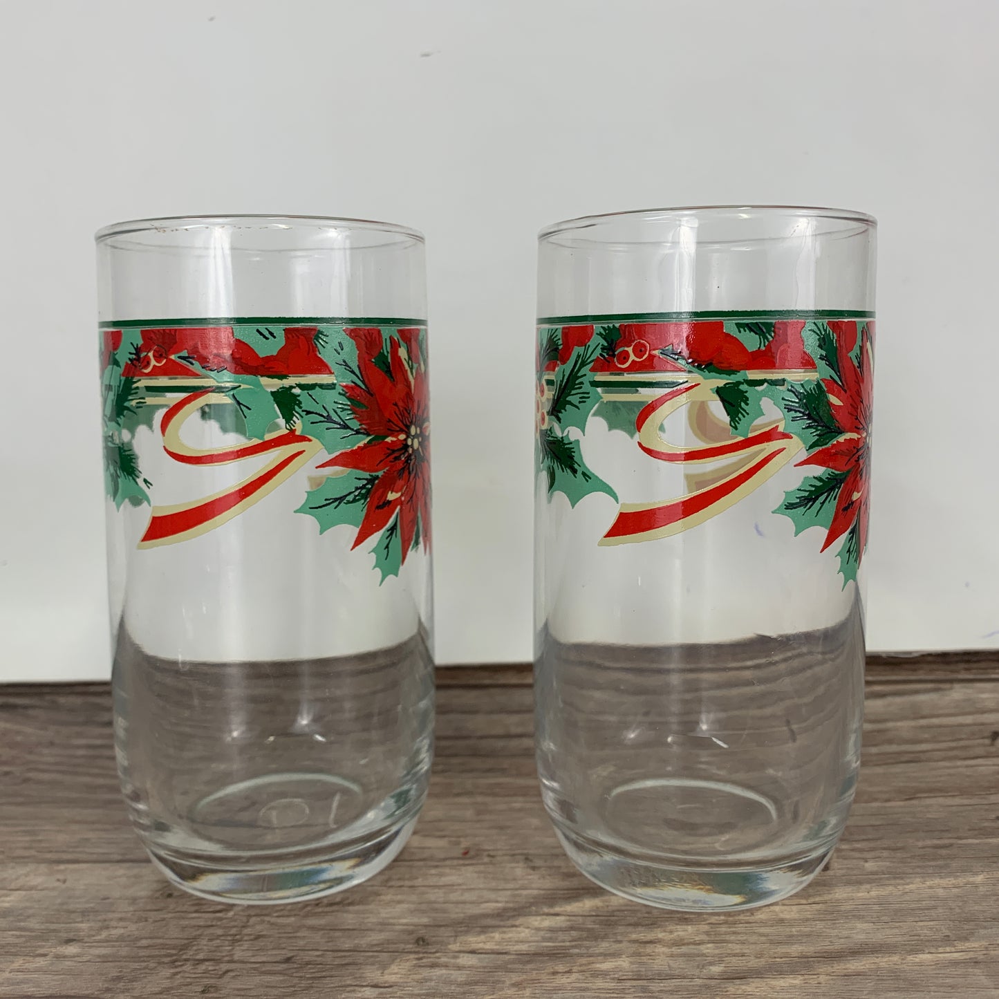 Set of 4 Christmas Tall Drinking Glasses