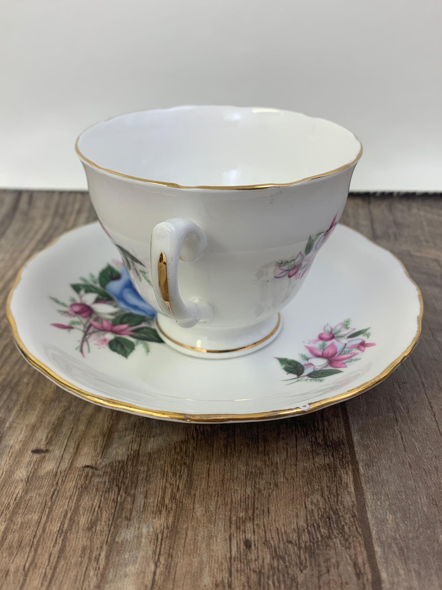 Vintage Teacup with Blue Roses Vintage Royal Vale English Tea Cup Vintage Gifts