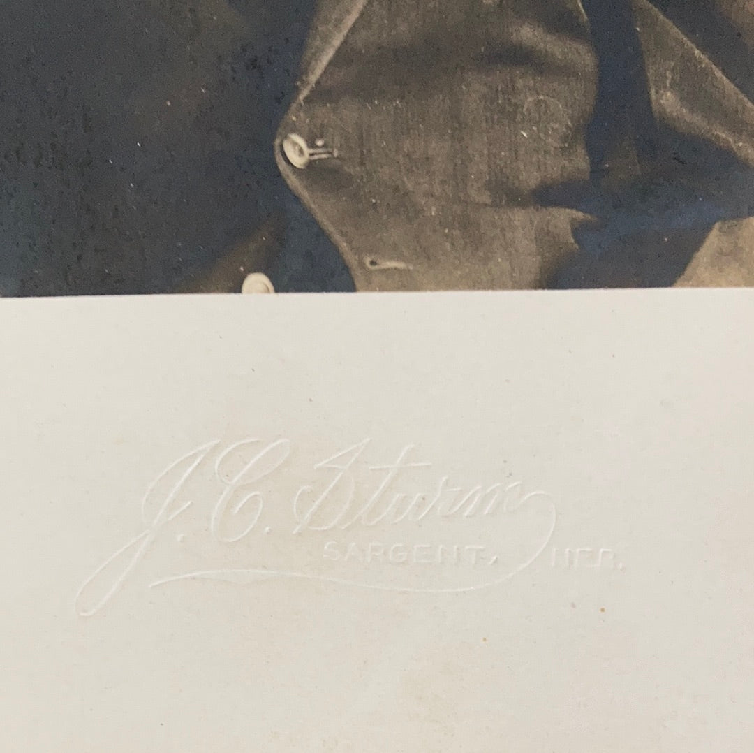 Original Antique Black and White Post Card Photograph of a Gentleman with Beard