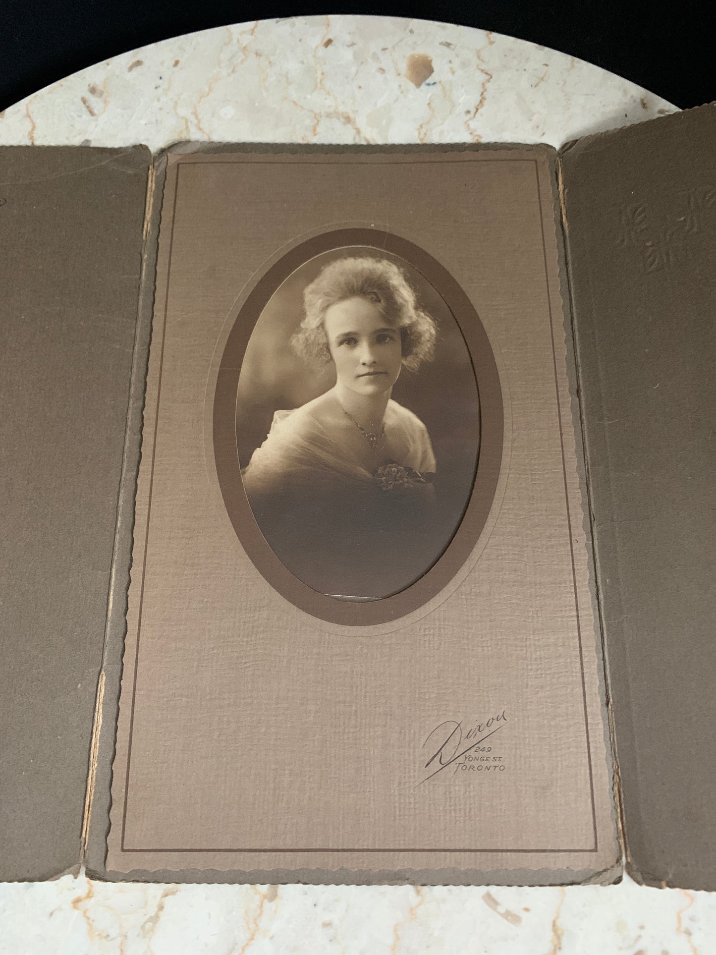 Vintage Sepia Photo in Paper Frame
