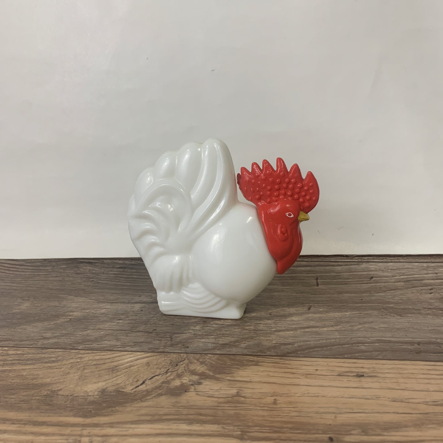 Vintage Avon Milk Glass Rooster Bottle, Bottle Only, Collectible Glass Rooster Shaped Bottle