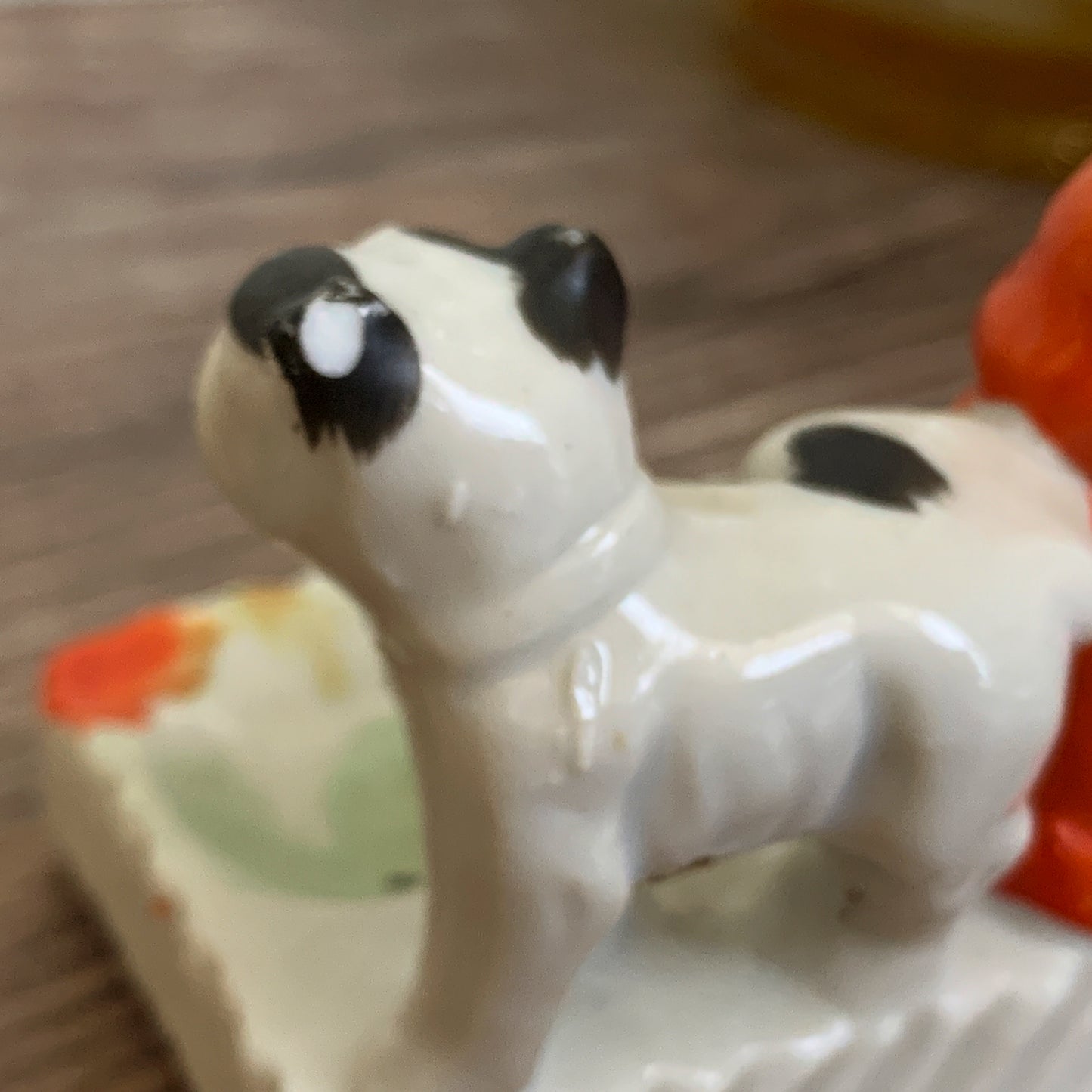 Mini Ceramic Ashtray No Parking Dog Peeing on Fire Hydrant Made in Japan collectibe