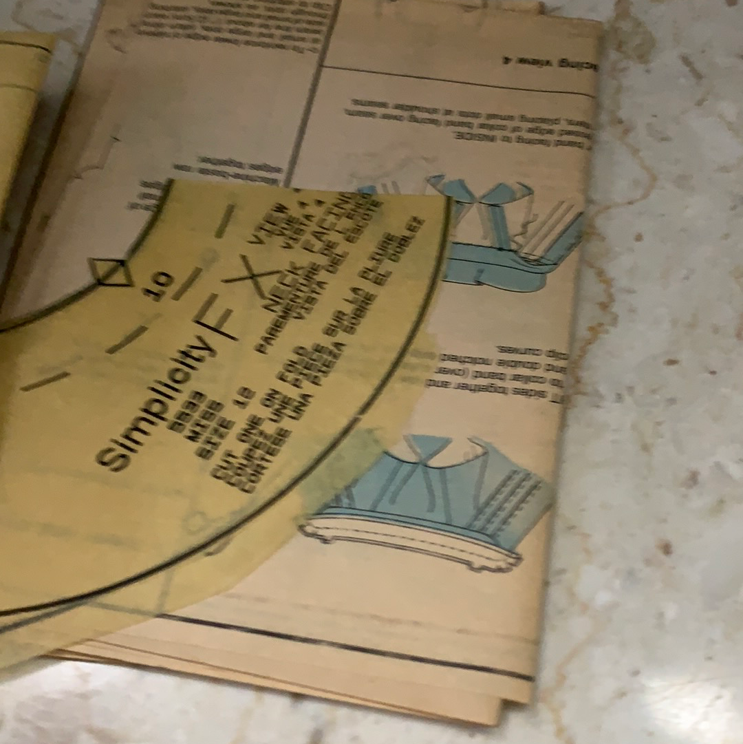 Miss Vintage Blouse Sewing Patterns Simplicity 5533 -Partially Cut and Complete