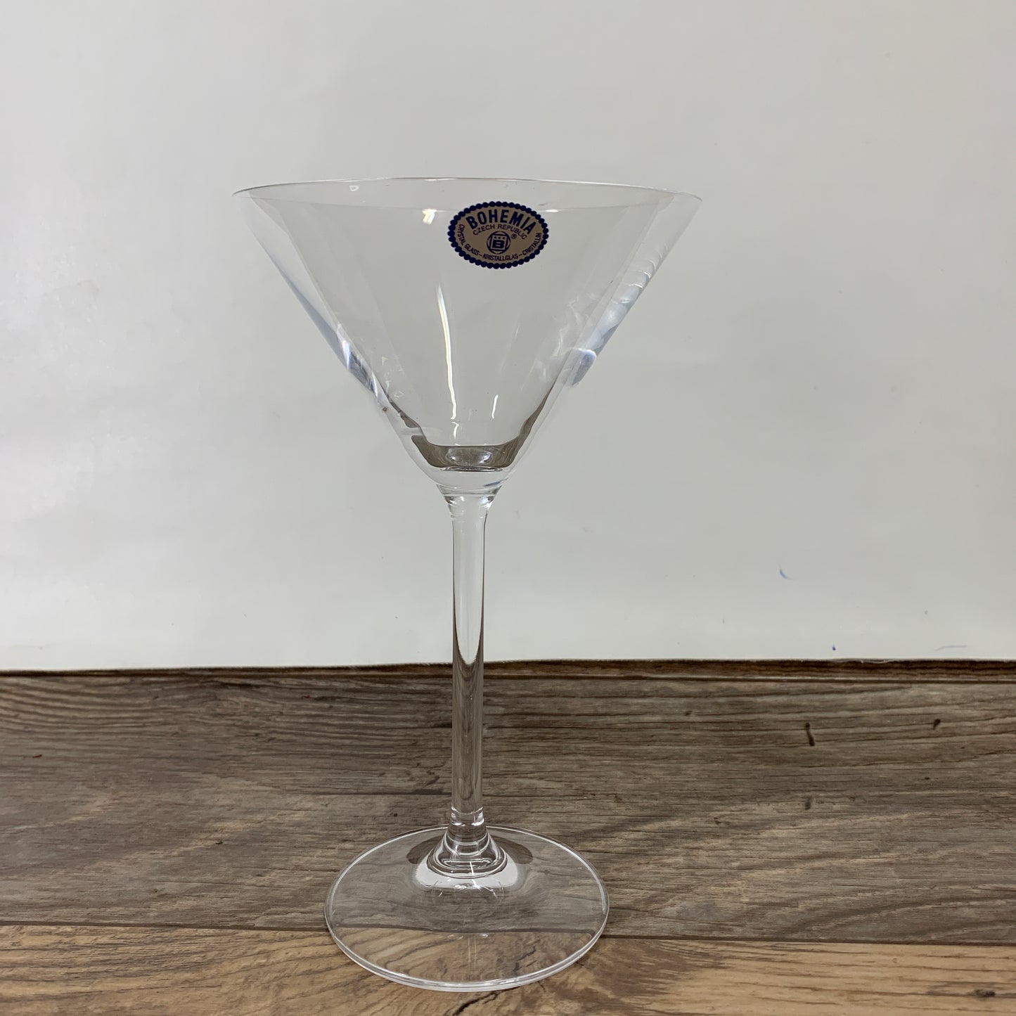 Clear Bohemian Crystal Martini Glasses made in the Czech Republic