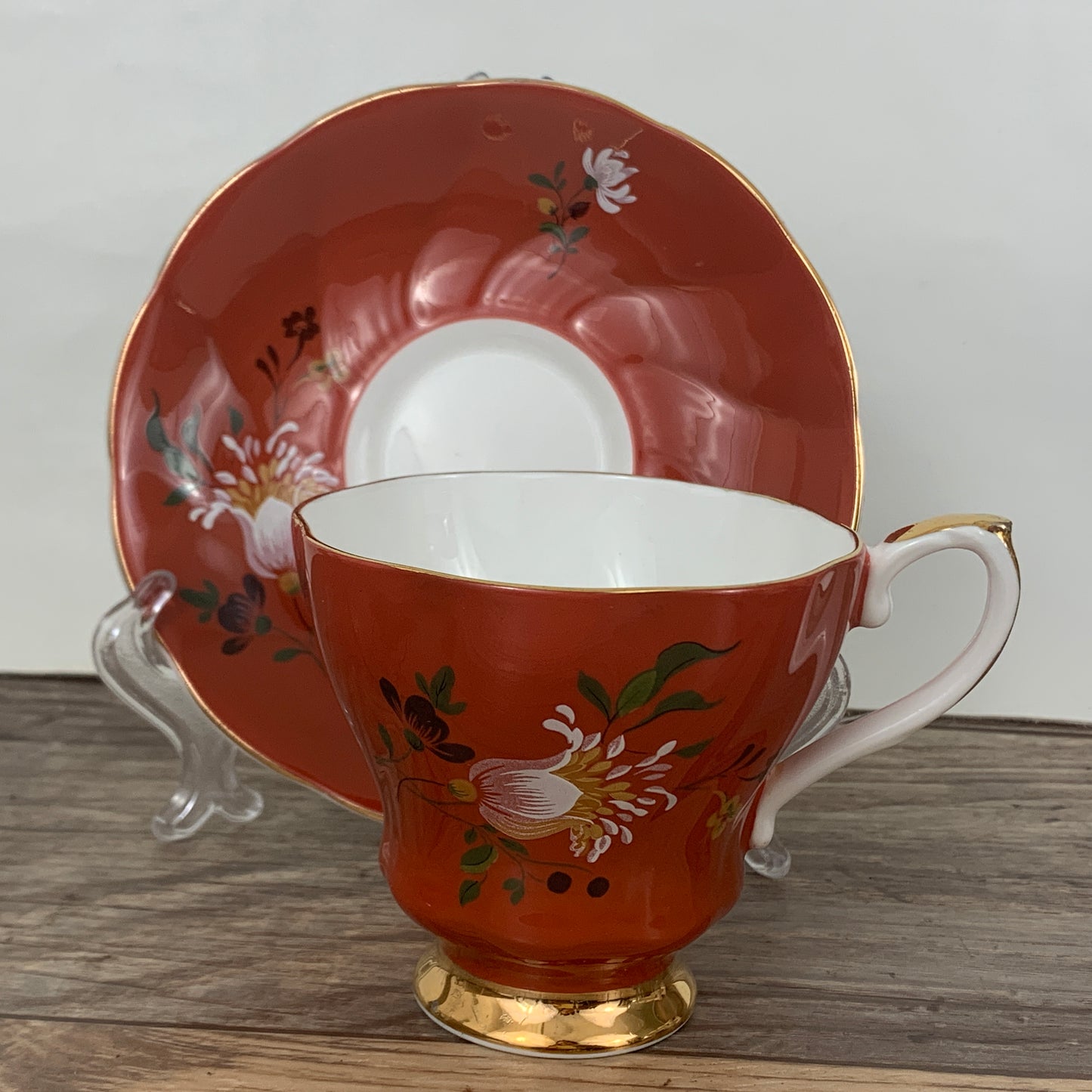 Royal Grafton Hand Painted Teacup and Saucer Set
