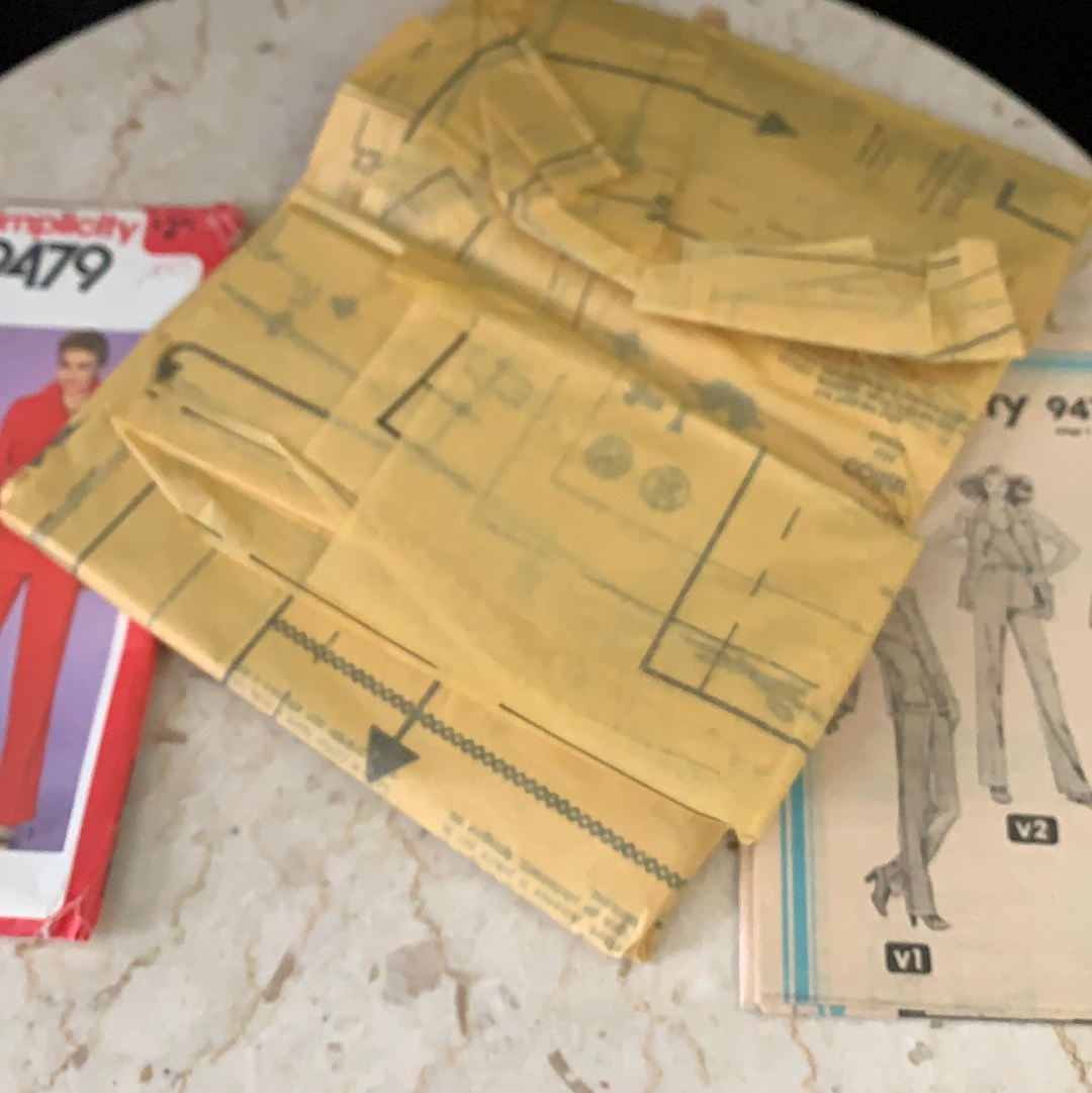 Vintage Sewing Pattern Simplicity 9479 Ladies Pant Suit Pattern