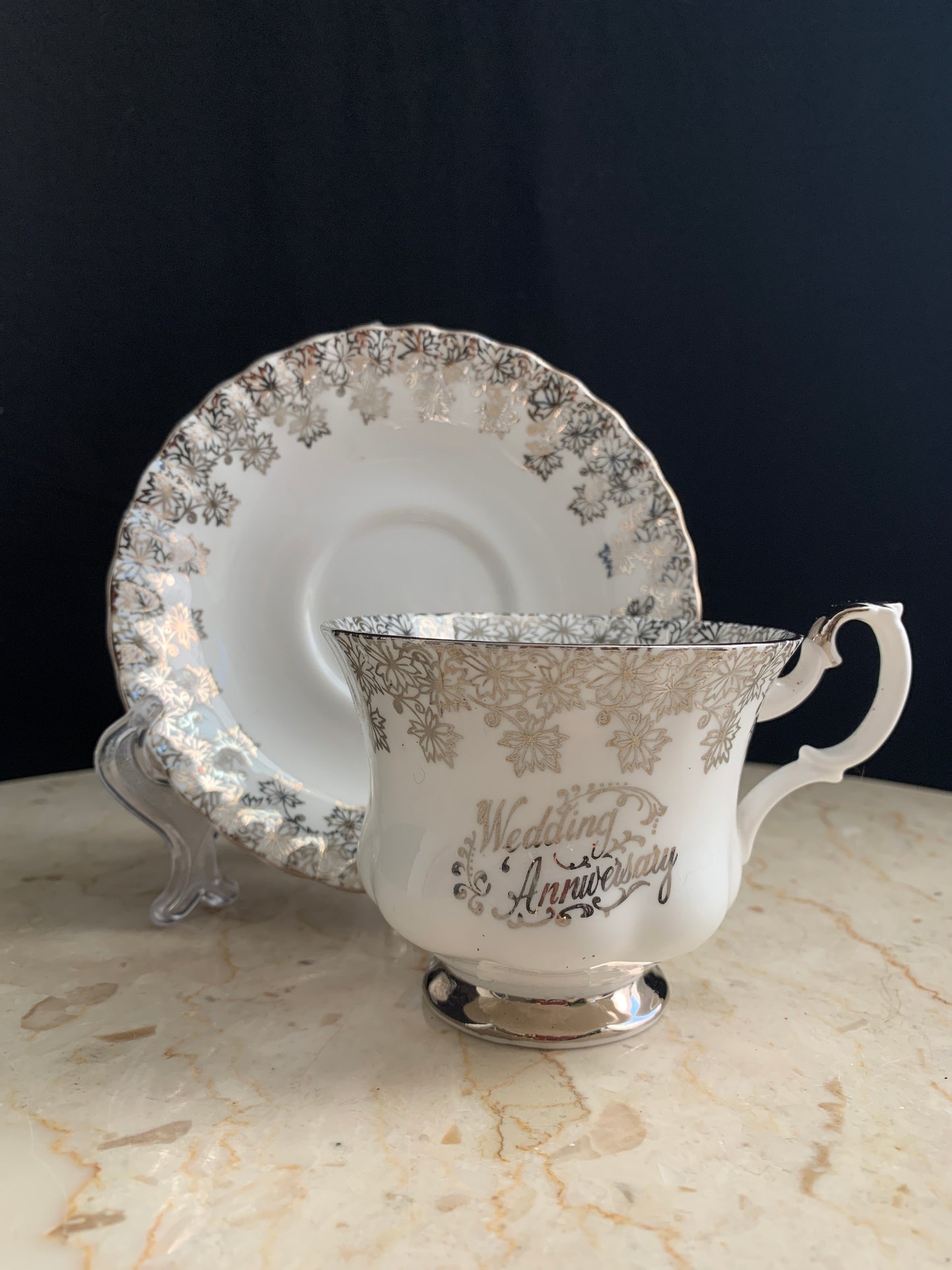 Royal Albert Silver Wedding Anniversary Teacup and Saucer Anniversary Gifts