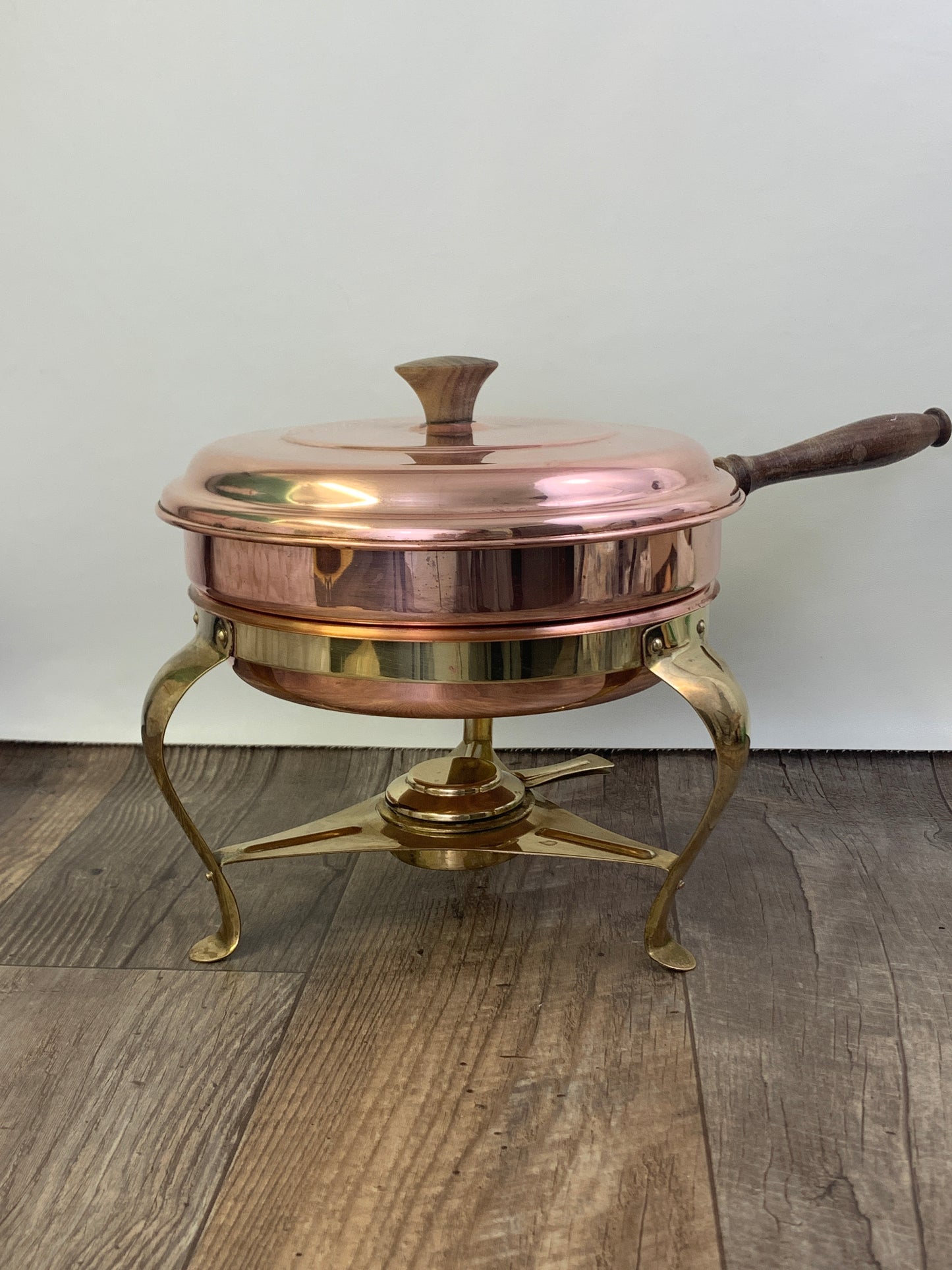 Vintage Copper Chaffing Dish Double Broiler Warming Dish Vintage Kitchen
