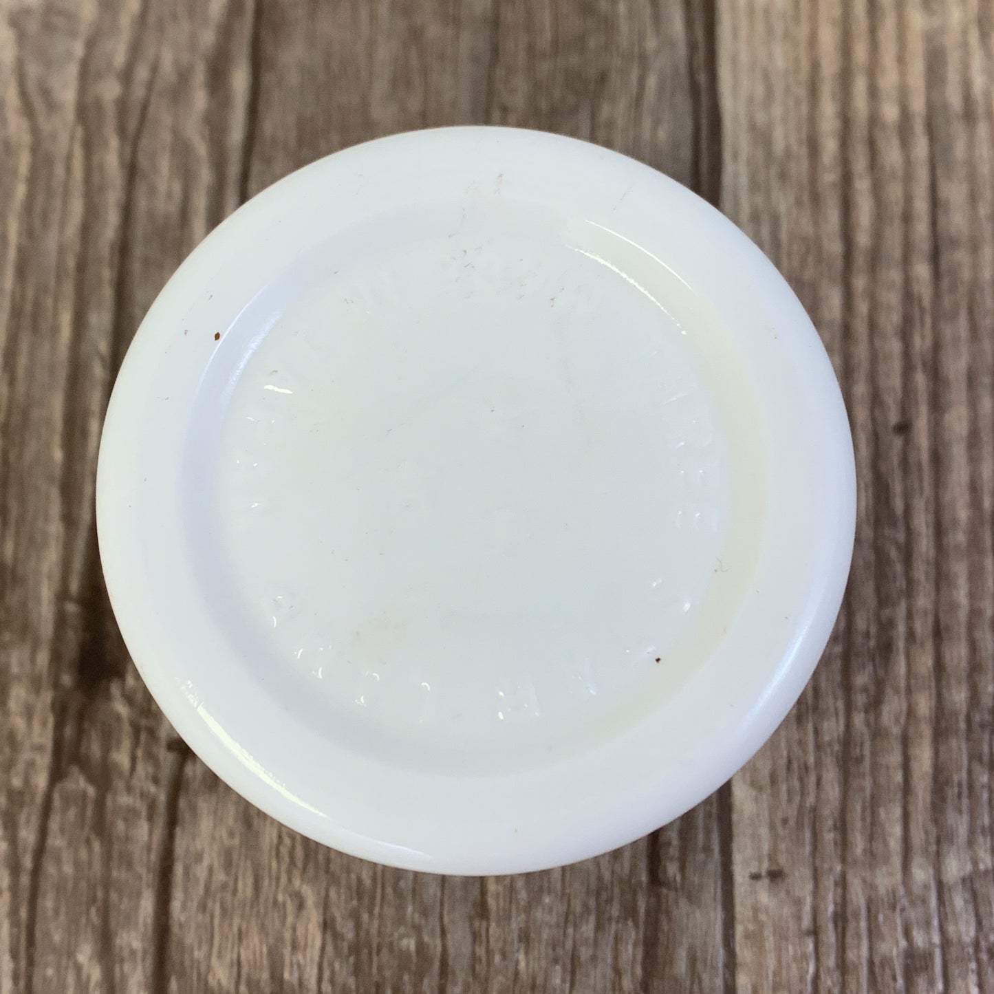 Mini Milk Glass Oil Lamp Base with Floral Pattern