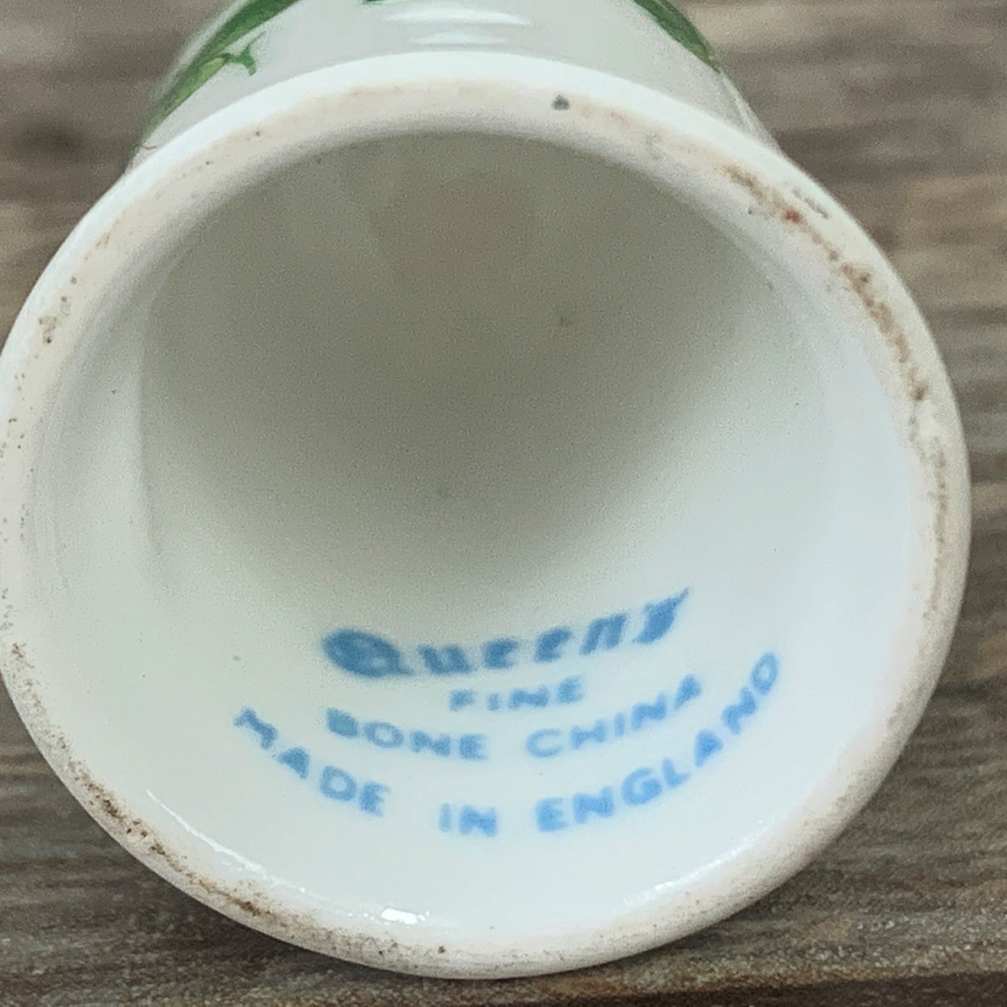 Bone China Vintage Thimble with Clover Pattern