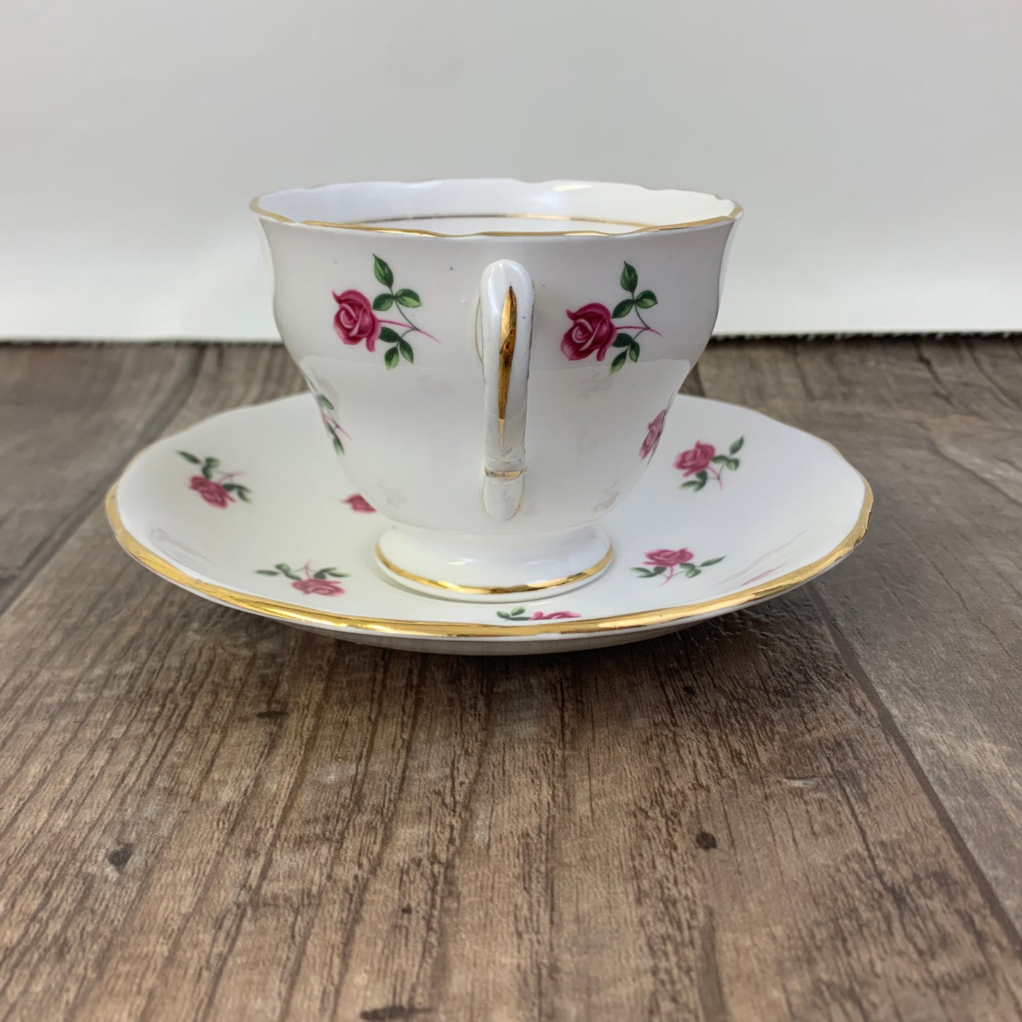 Vintage Teacup with Pink Rosebuds Colclough Bone China English Tea Cups