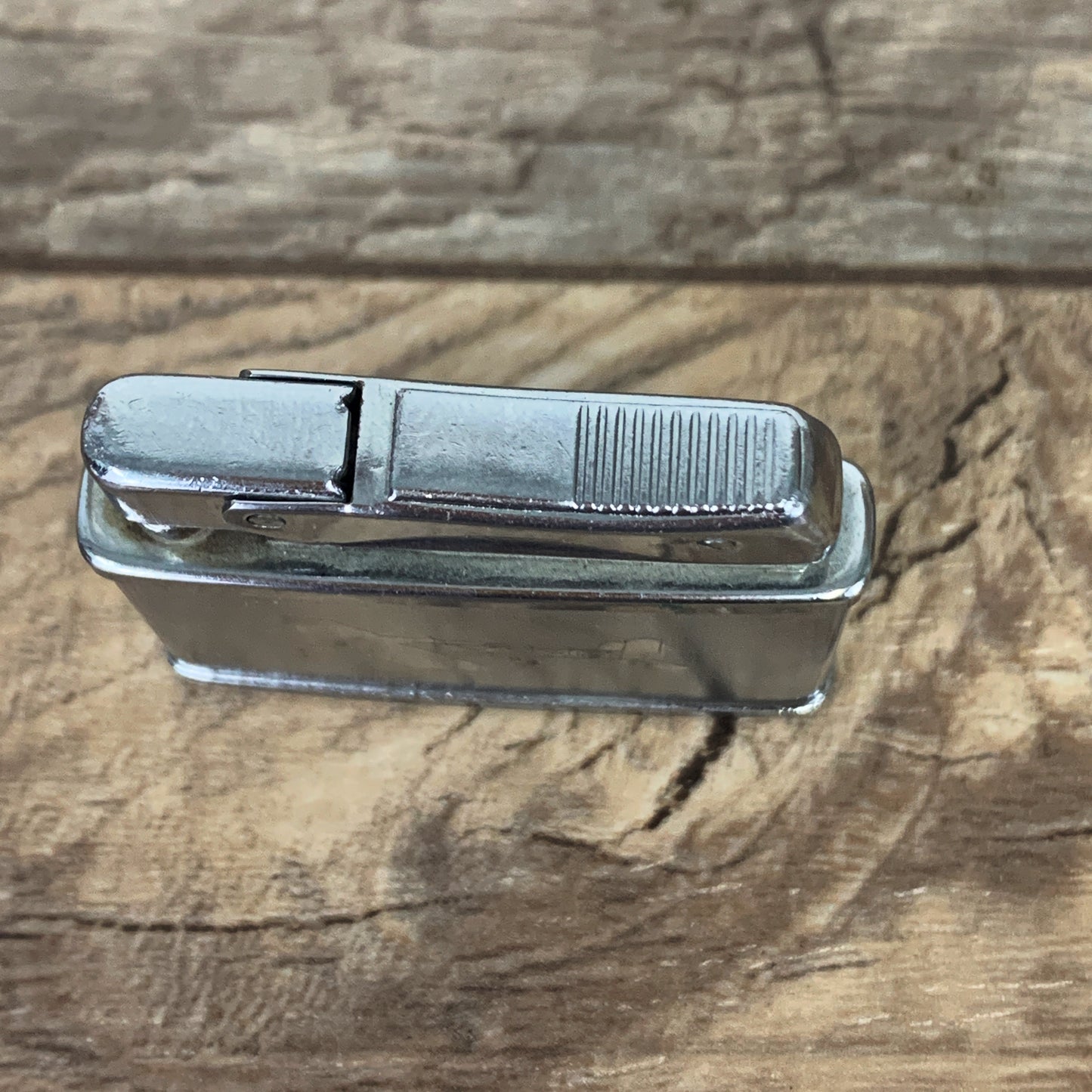 Vintage Metal Lighter with Etched Airplane Design Penguin Volks no 64610