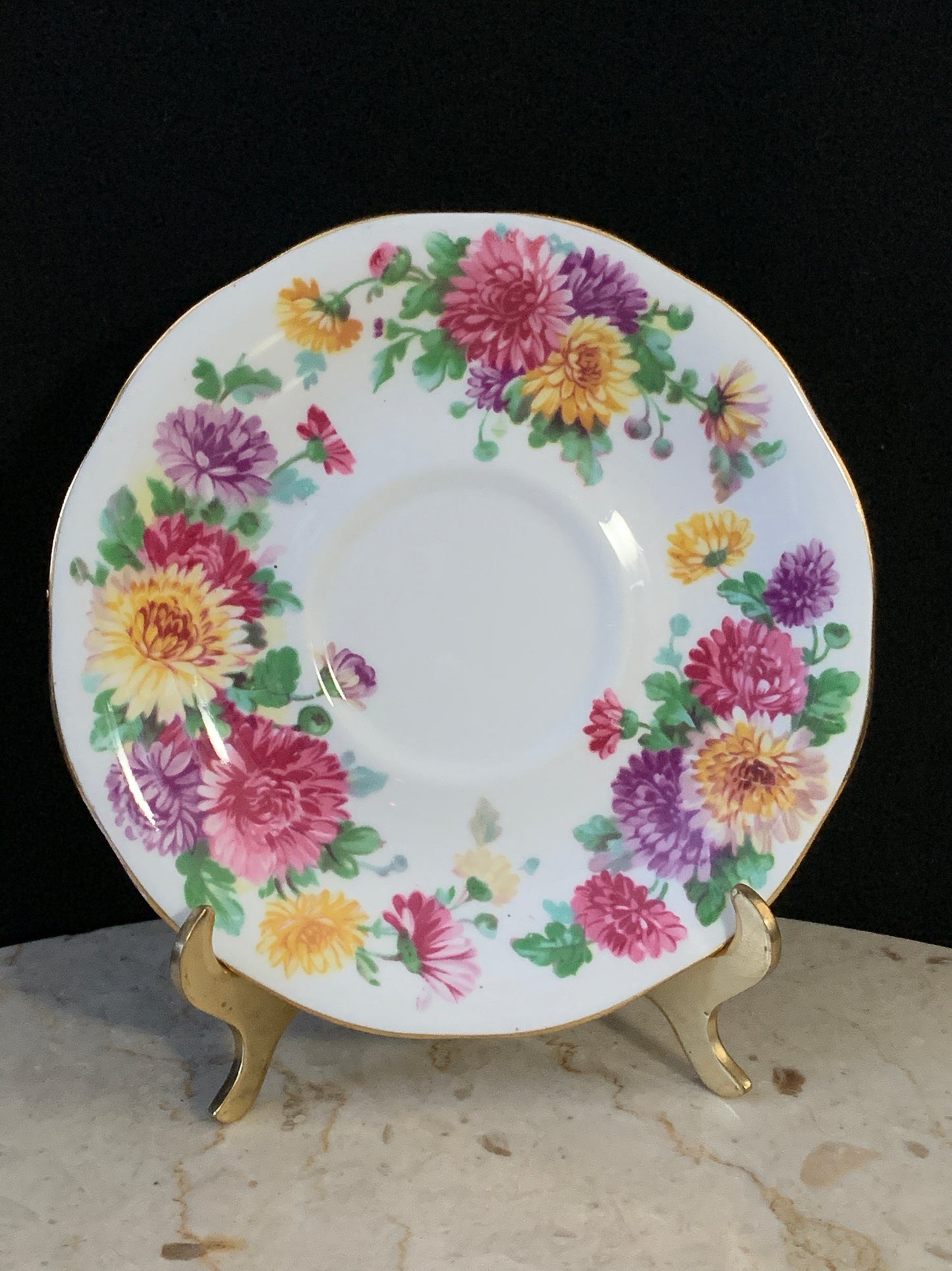 Queen Anne Vintage Tea Cup Autumn Glory Floral Pattern Teacup
