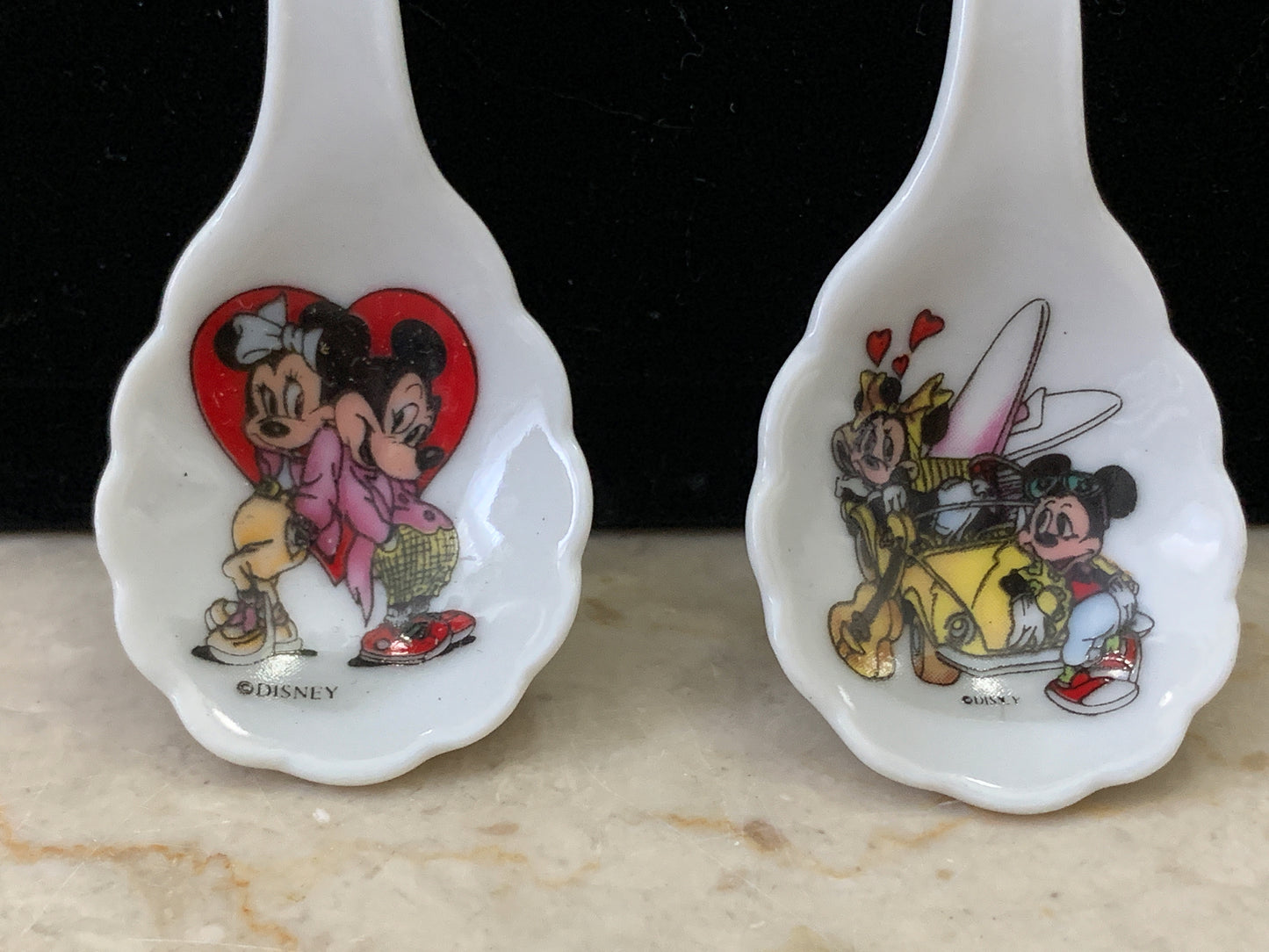Mickey and Minnie Collectible Disney Porcelain Spoons