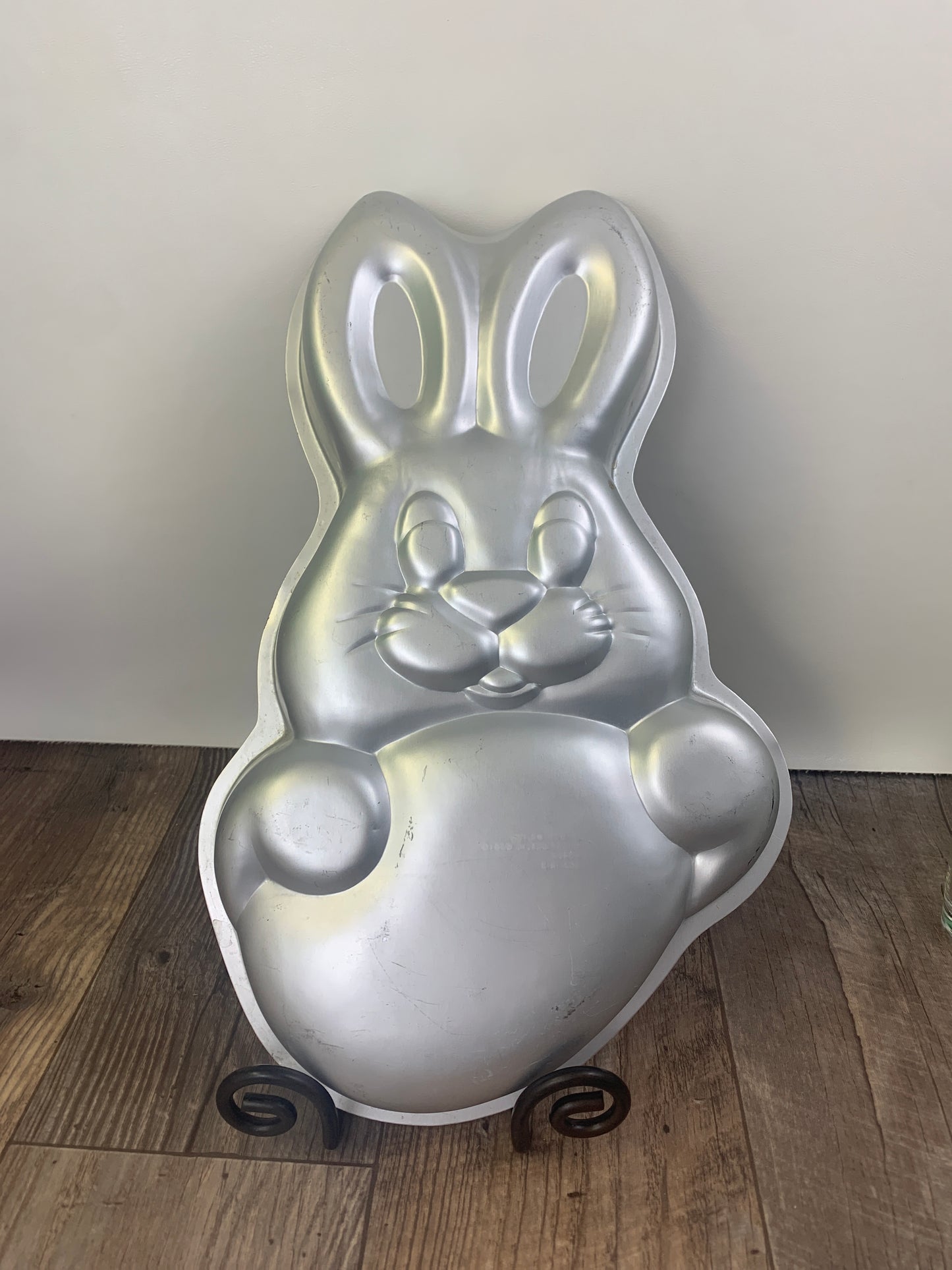 Vintage Willton Easter Bunny Baking Tin Bunny Holding an Egg