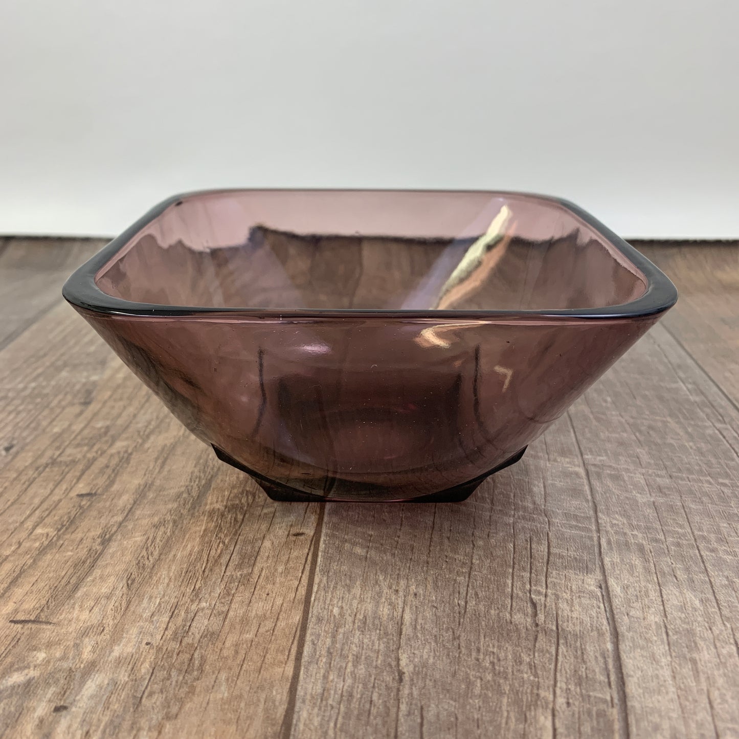 Hazel Atlas Moroccan Amethyst Colony Square Glass Bowl