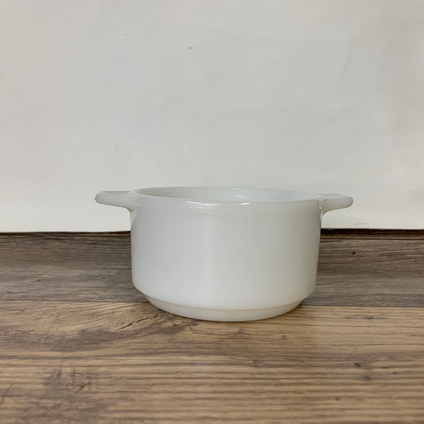 Vintage Pyr-O-Rey Dynaware Brown Floral Daisy Appetizer/Dip Glass Bowl White