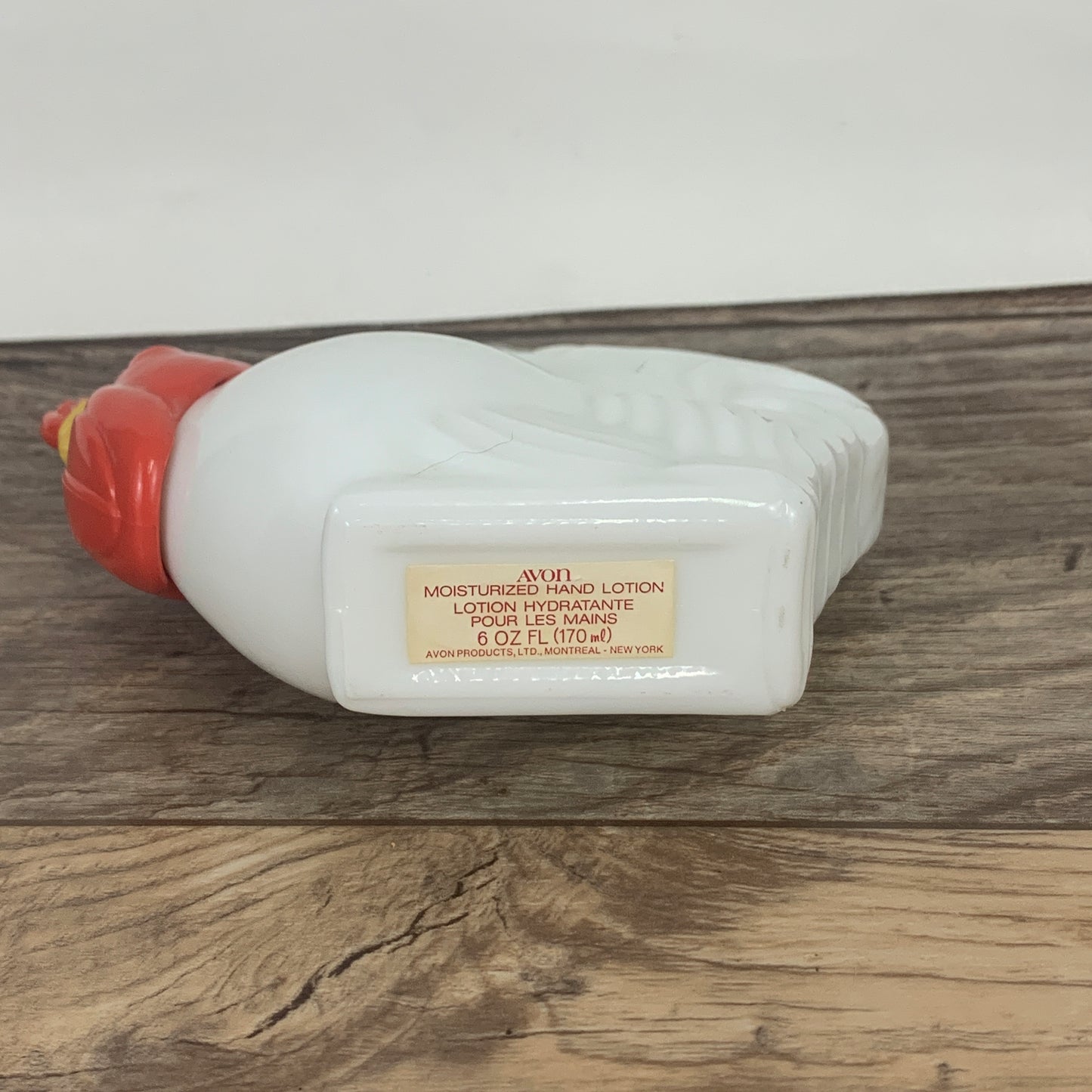 Vintage Avon Milk Glass Rooster Bottle, Bottle Only, Collectible Glass Rooster Shaped Bottle
