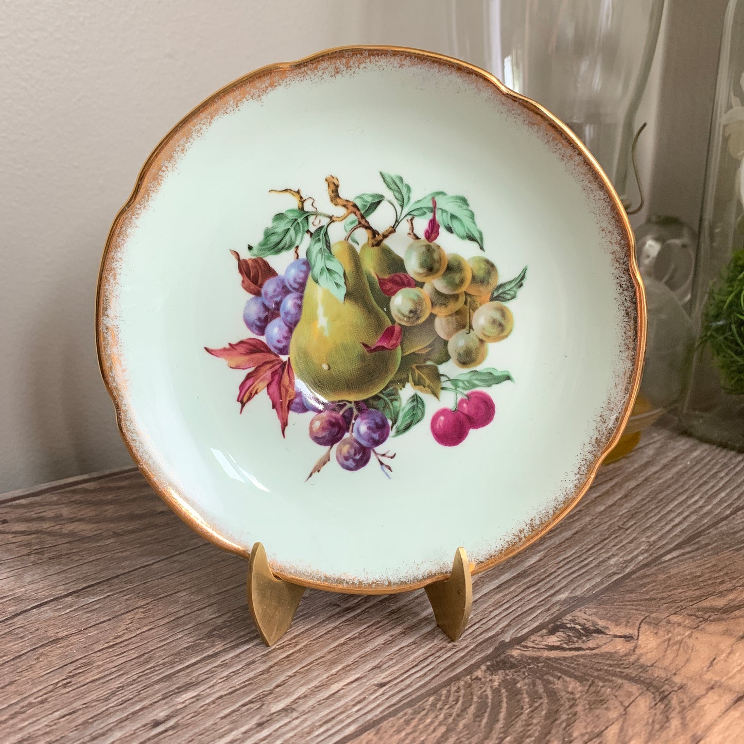 Royal Grafton Replacement Saucer Pale Green Saucer with Pears and Grapes