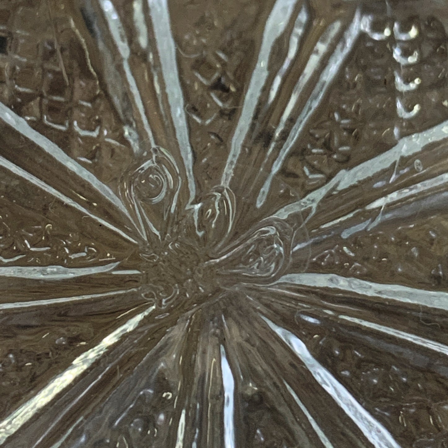 EAPG Pressed Glass Bowl with Crosshatched Hexagon Pattern
