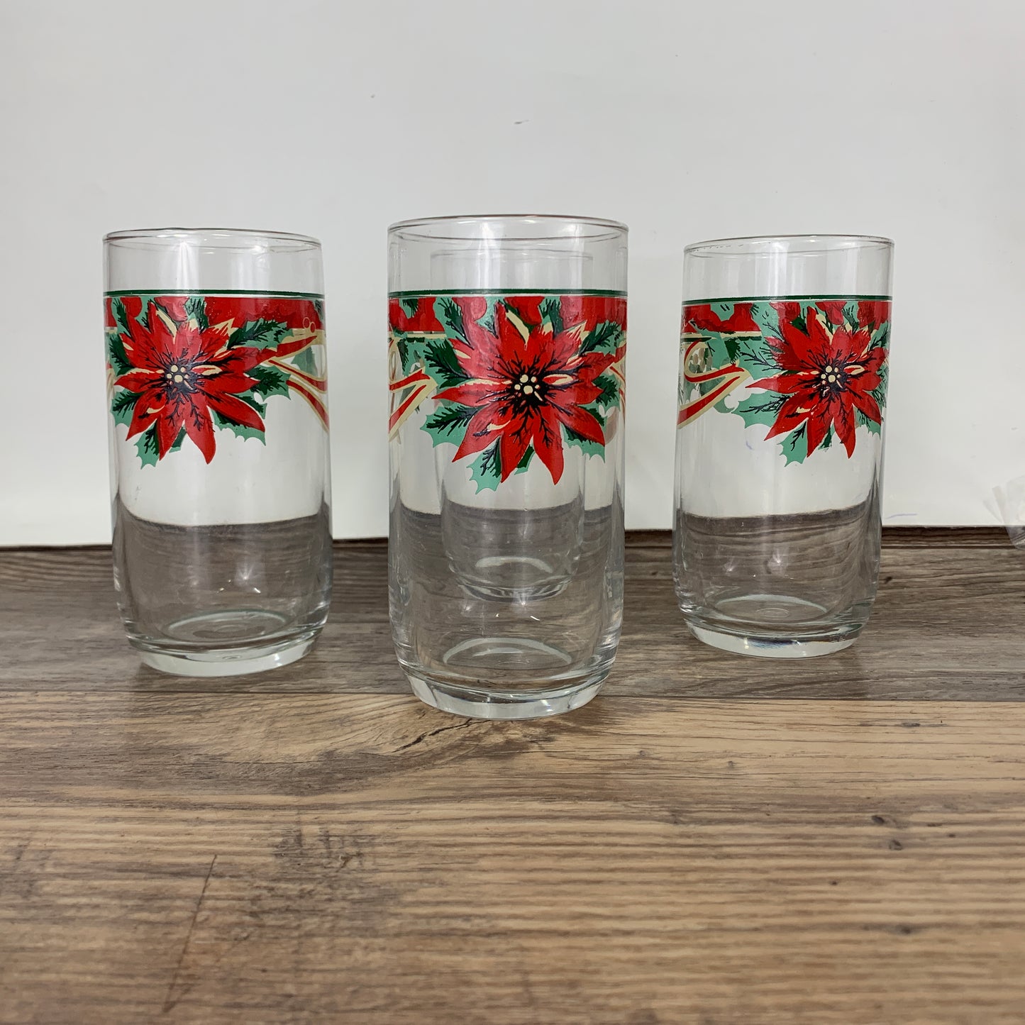 Set of 4 Christmas Tall Drinking Glasses