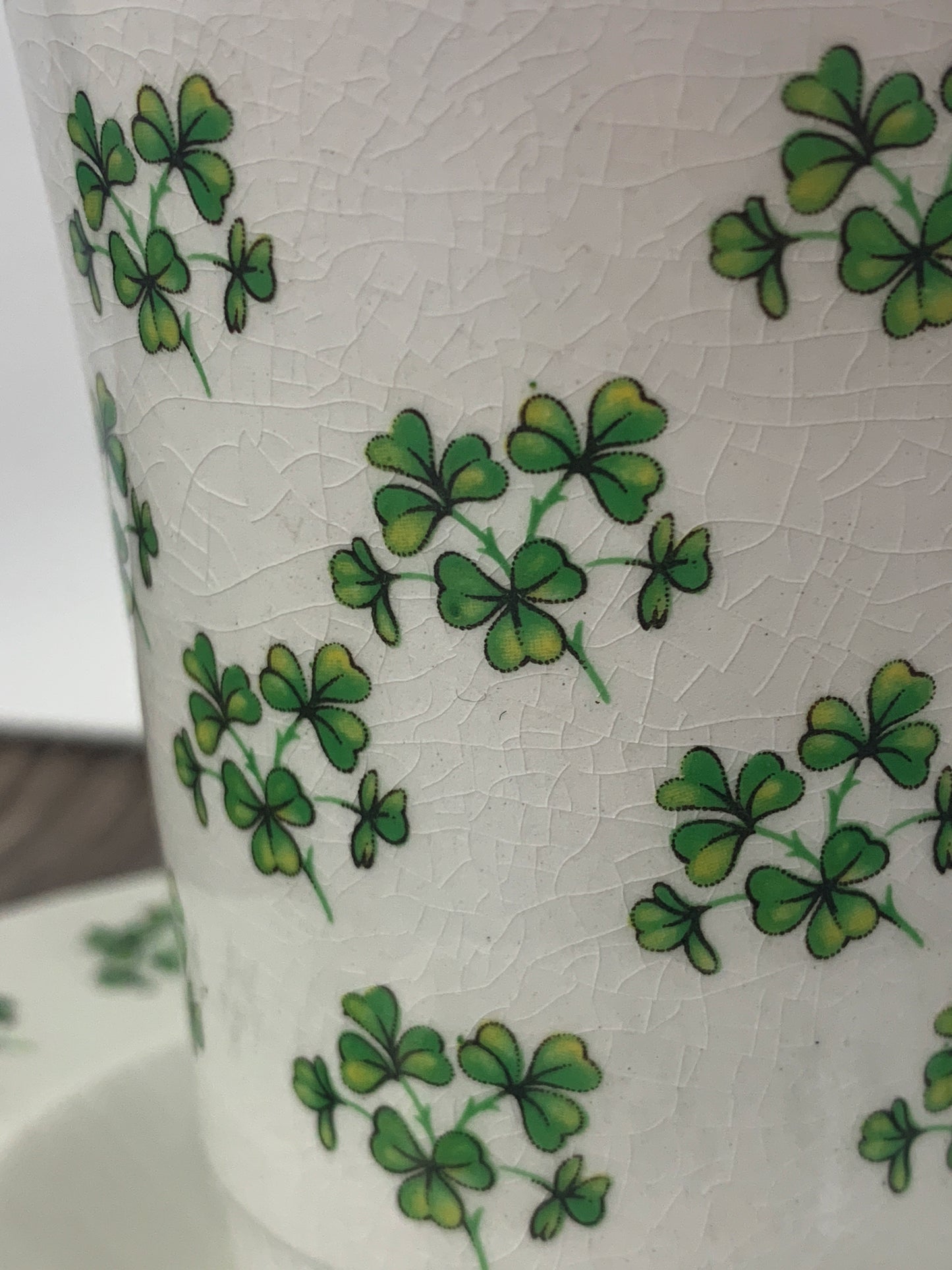 Shamrock Teacup Made in Ireland Arklow Pottery Patricia Pattern Vintage Teacup