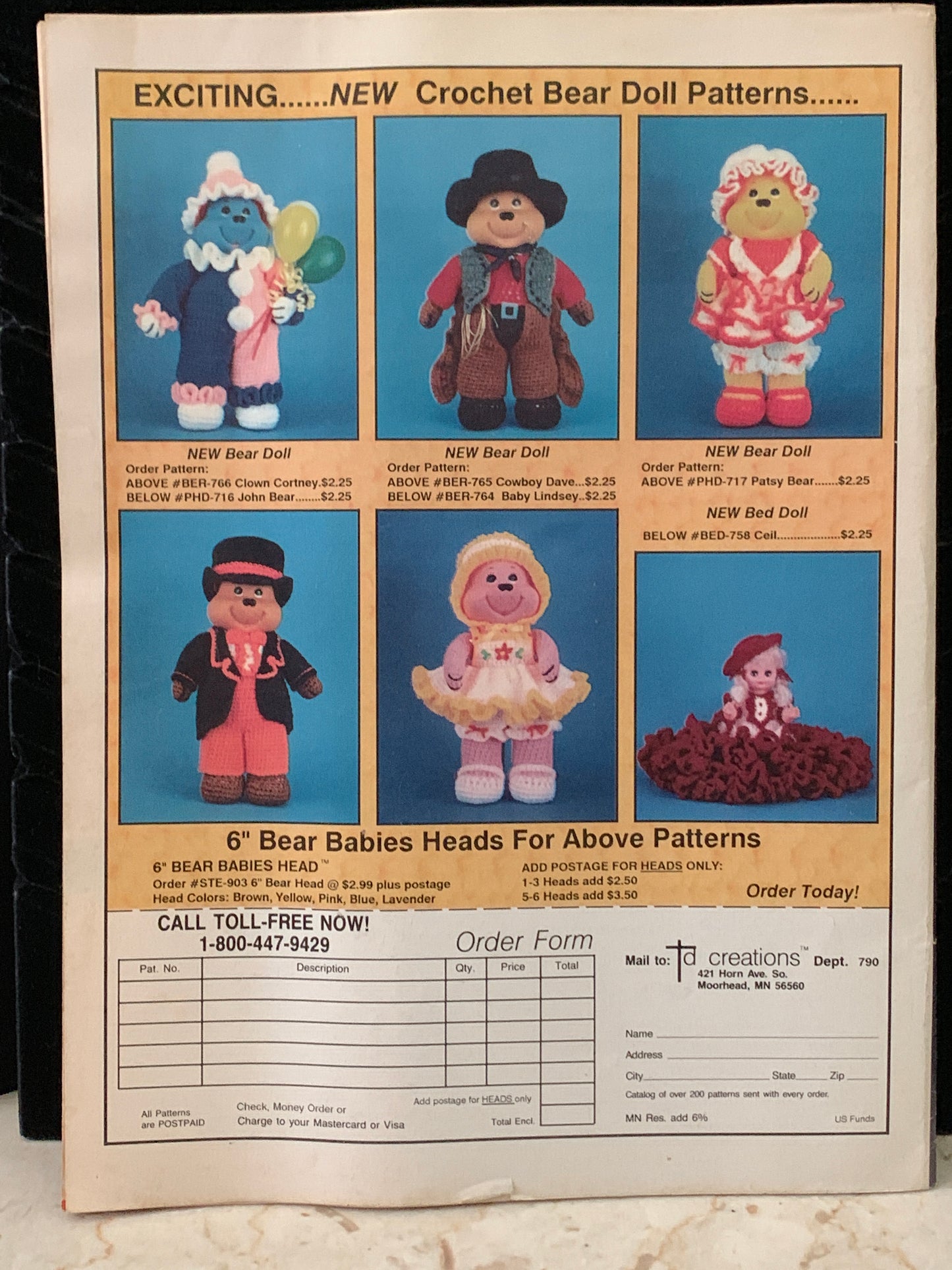 Vintage Crochet Pattern Magazine Crochet World October 1988