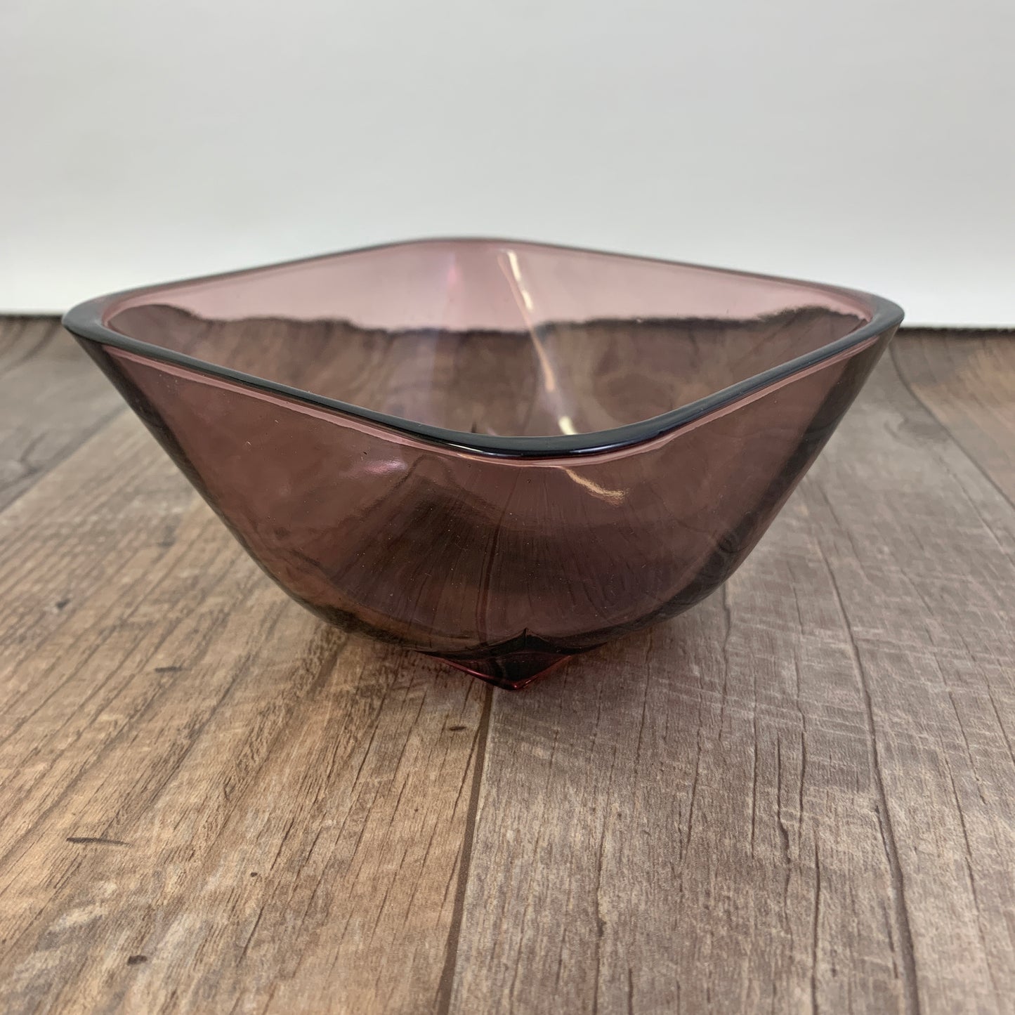 Hazel Atlas Colony Amethyst Bowl, Square Glass Bowl